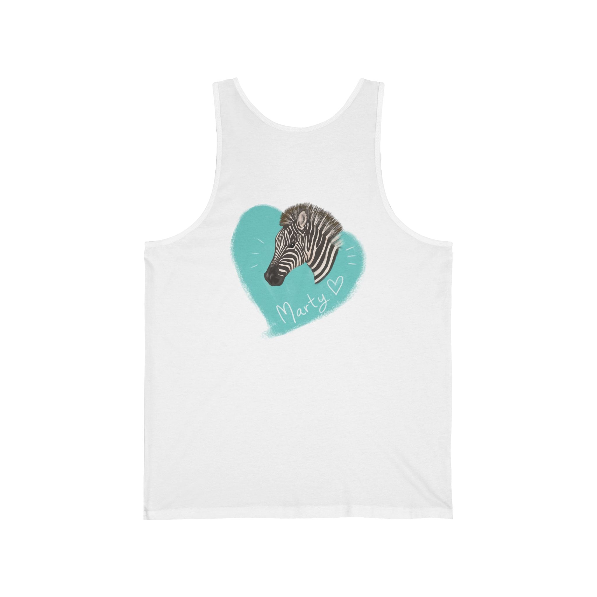 Cute Zebra Unisex Jersey Tank Top - Perfect for Summer and Animal Lovers