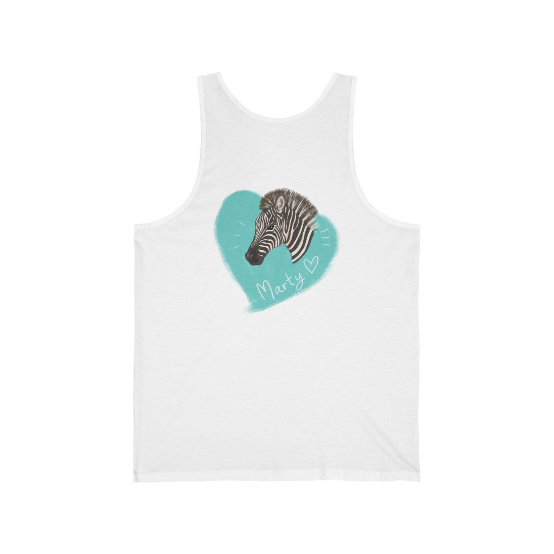 Cute Zebra Unisex Jersey Tank Top - Perfect for Summer and Animal Lovers