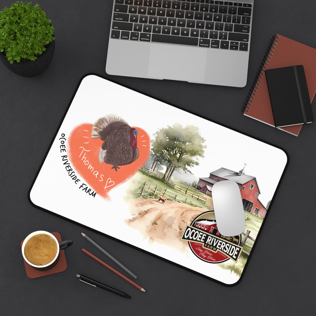 Animal Farm Custom Ocoee Riverside Farm Desk Mat Design