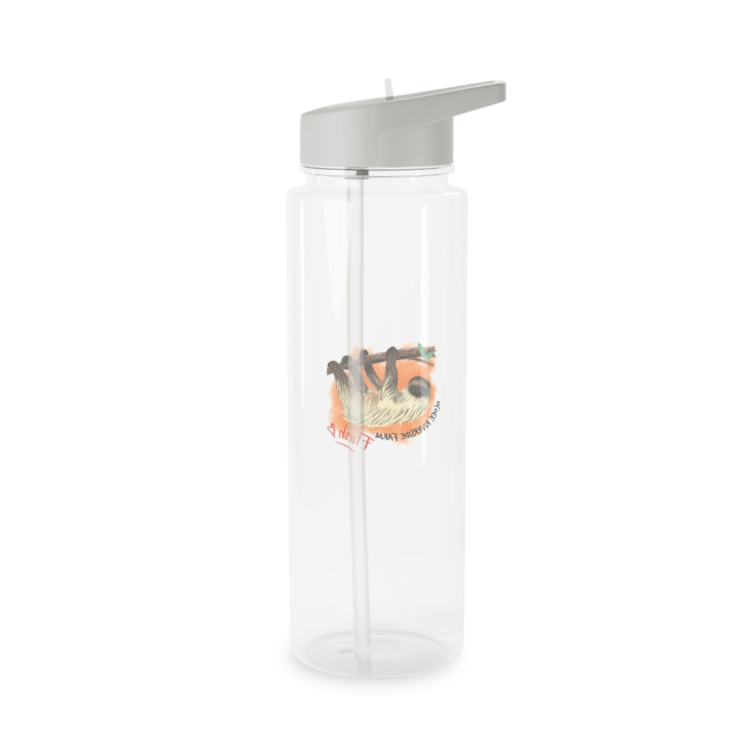 Cute Sloth Farm Tritan Water Bottle with Straw