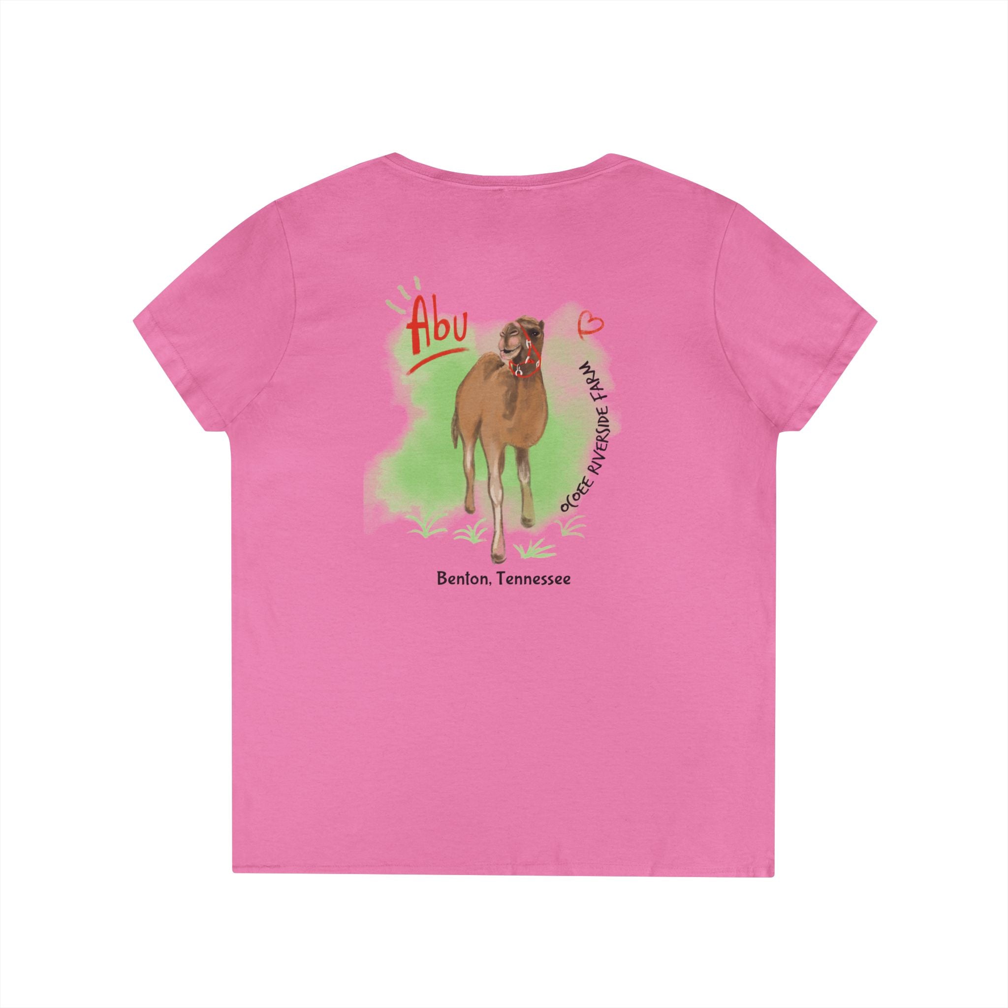 Women’s Spud Heart V-Neck T-Shirt - Ocoee Riverside Farm, Tennessee