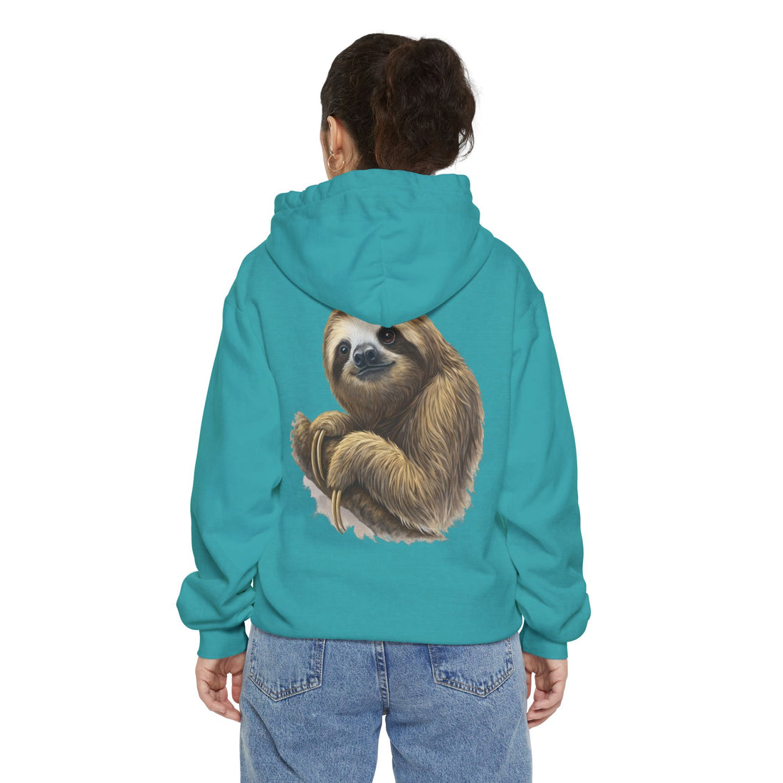 Cozy Sloth Hoodie - Unisex Garment-Dyed Sweatshirt for Nature Lovers