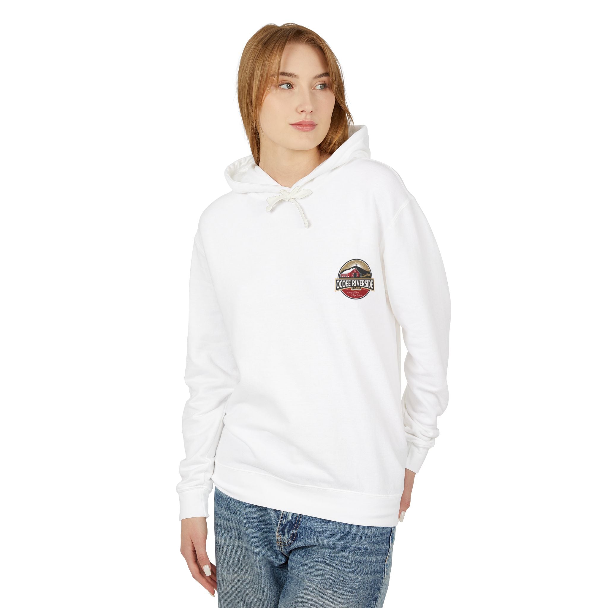 Unisex Lightweight Hooded Sweatshirt - Ocoee Riverside Farm Cute Sloth