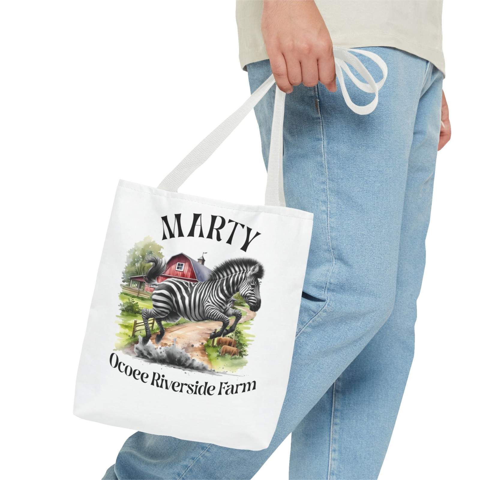 Personalized Zebra Design Tote Bag