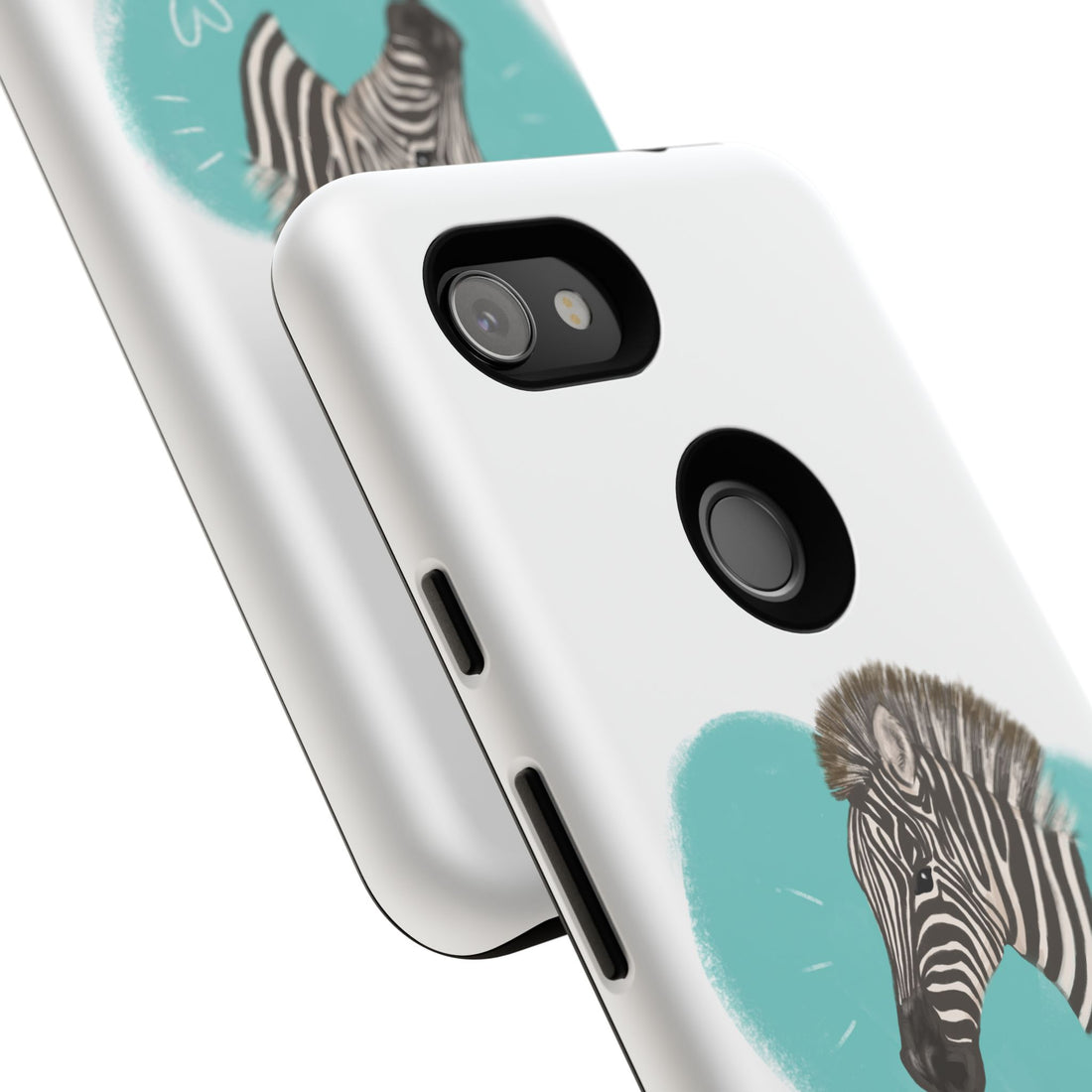 A zebra adorned with the word "Marty" creatively integrated into its stripes at Ocoee Riverside Farm Phone Case