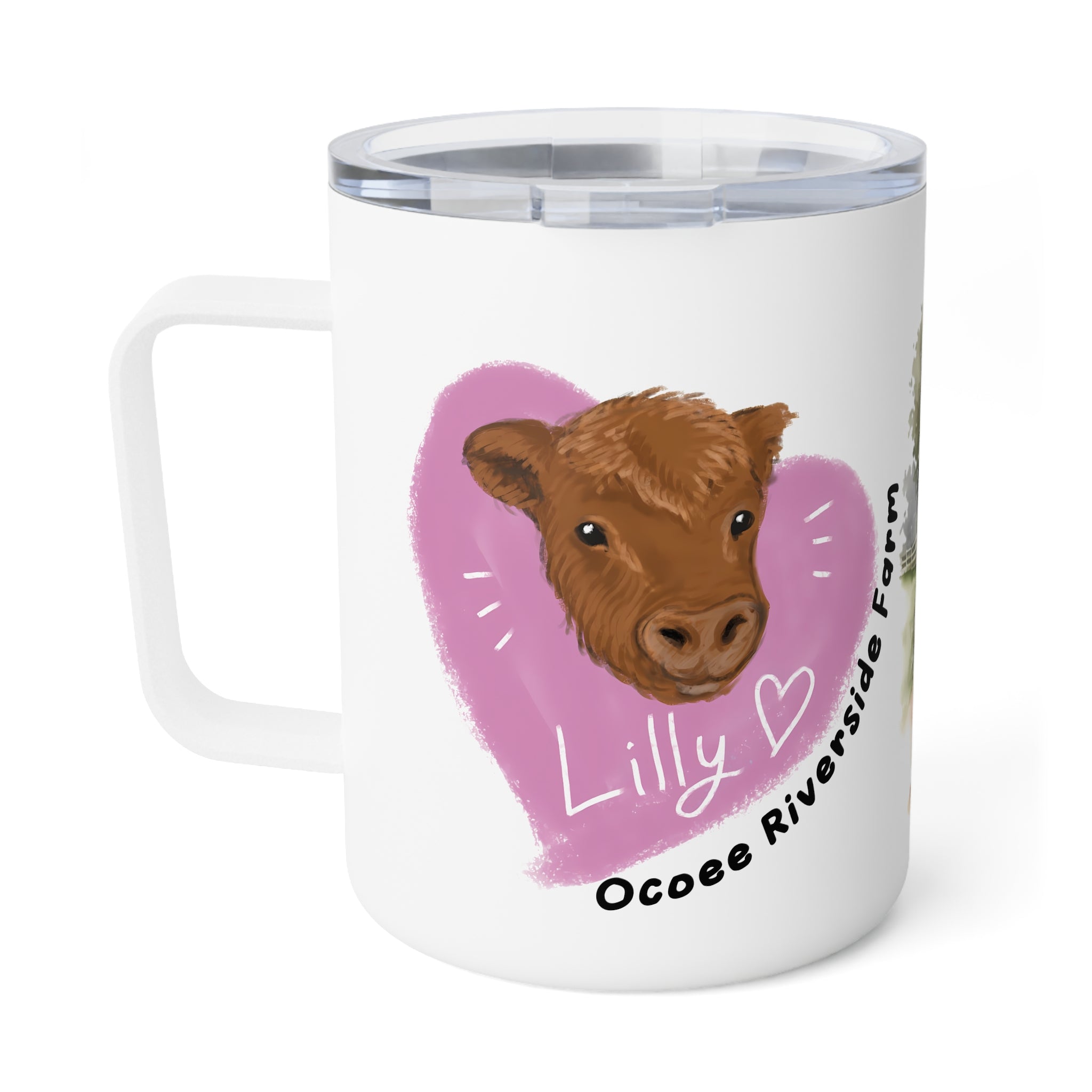 Rustic Farmhouse Insulated Coffee Mug - 10oz with Whimsical Artwork