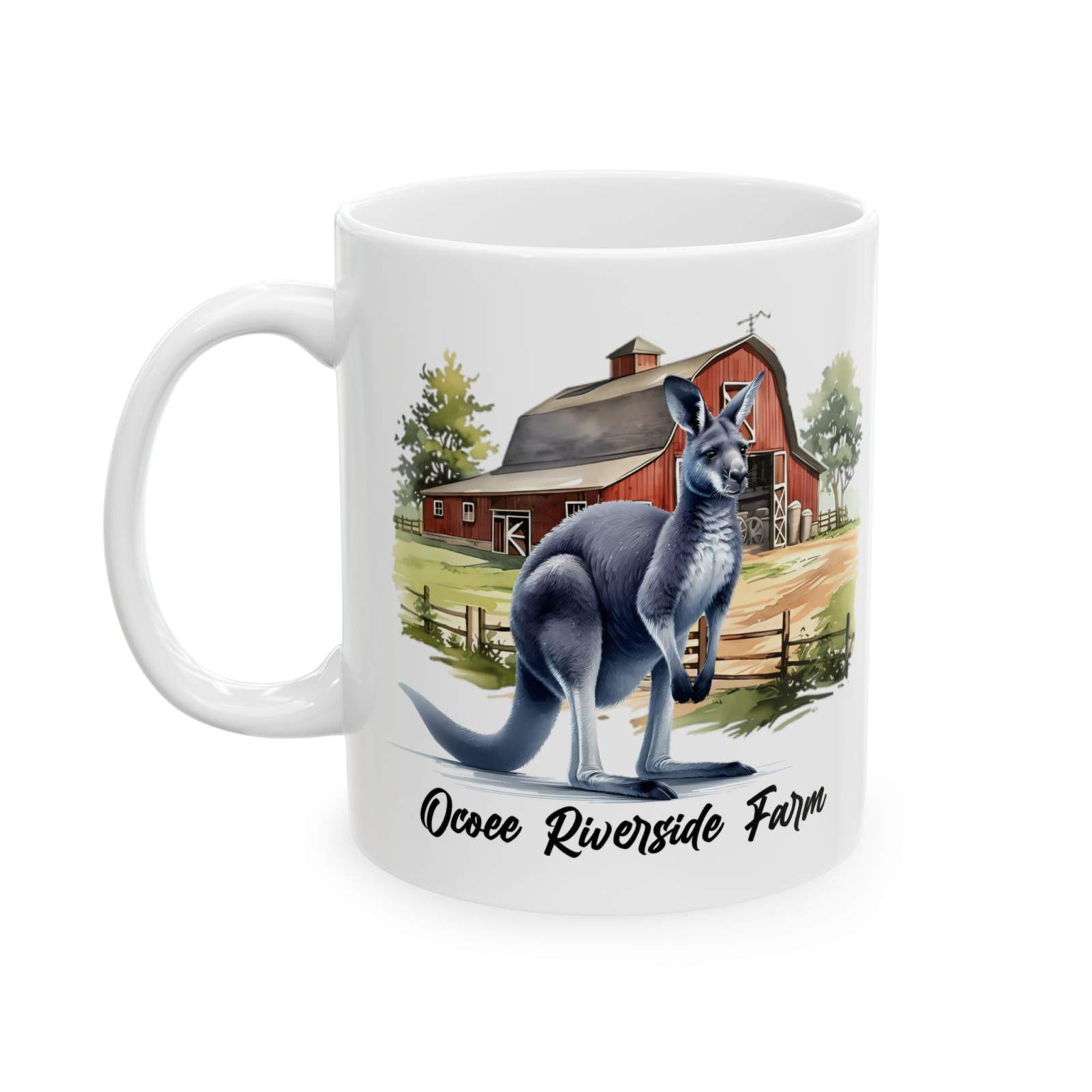 Kangaroo at Ocoee Farm Ceramic Mug