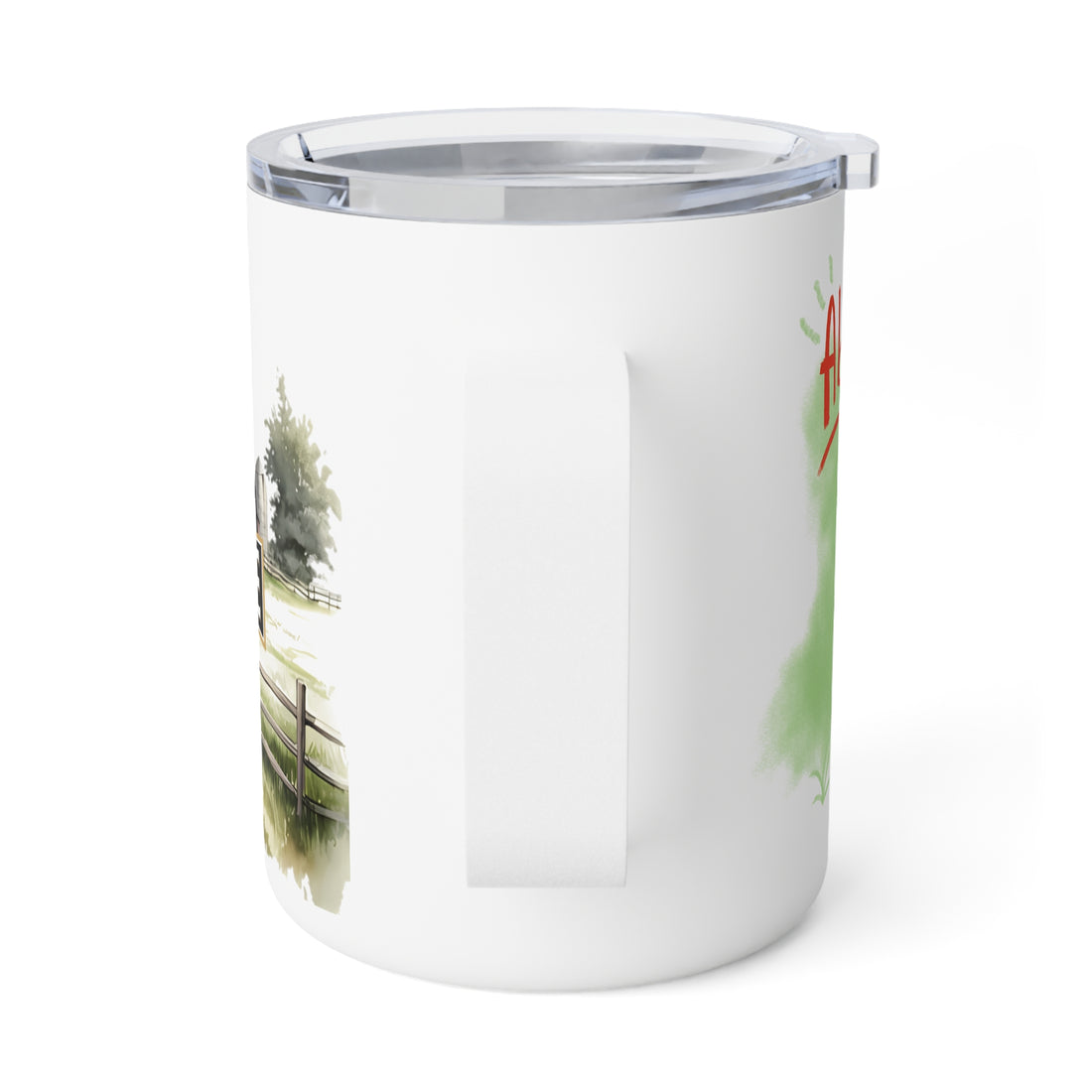 Rustic Farmhouse Insulated Coffee Mug - 10oz with Whimsical Artwork
