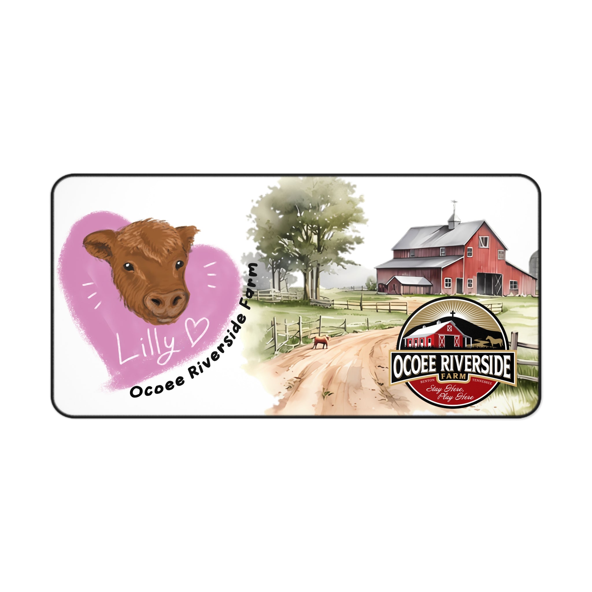 Animal Farm Custom Ocoee Riverside Farm Desk Mat Design