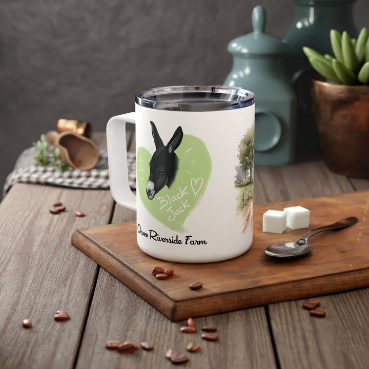 Rustic Insulated Coffee Mug | 10oz Mug with Farmhouse Design for Country Lovers