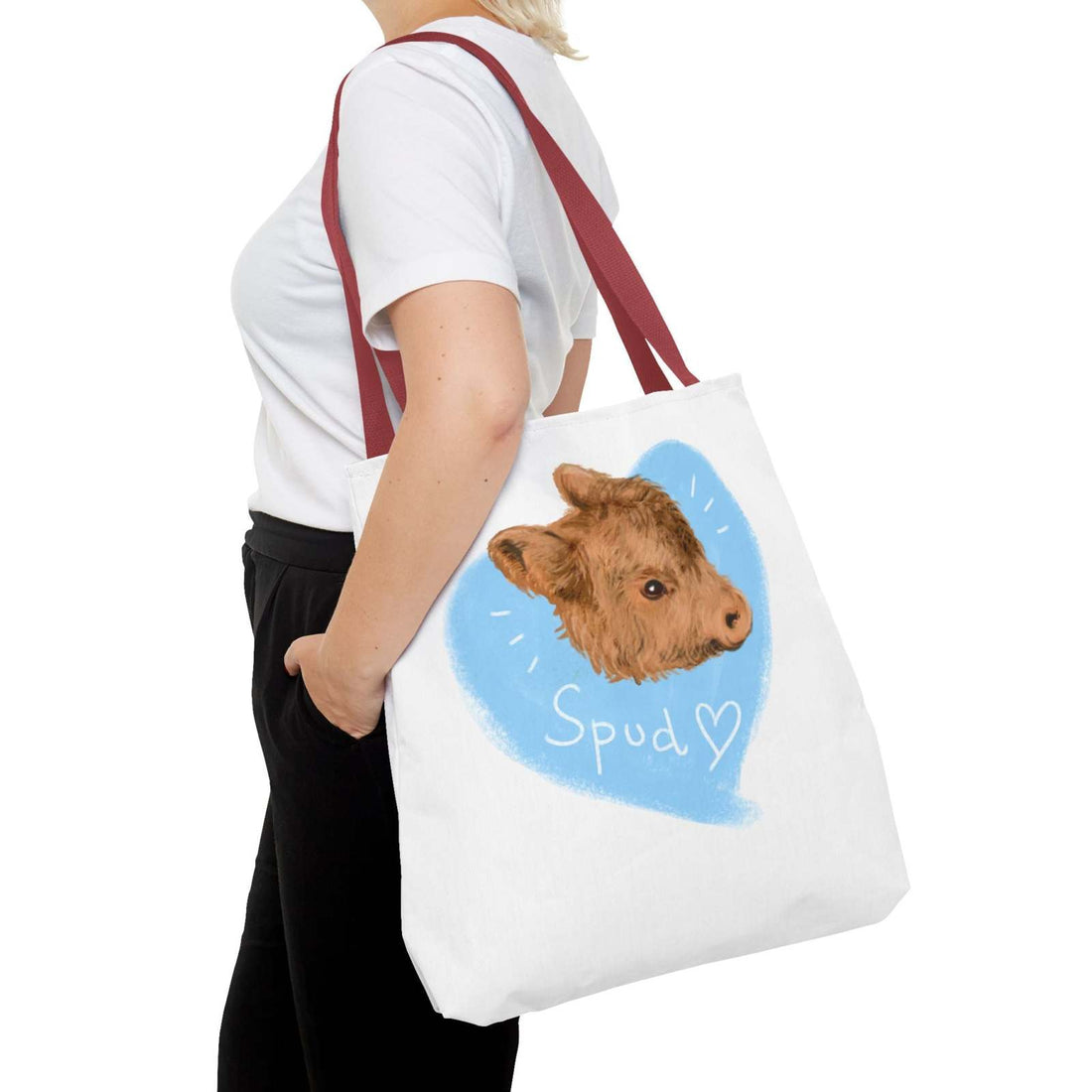Adorable Spud Cow Tote Bag