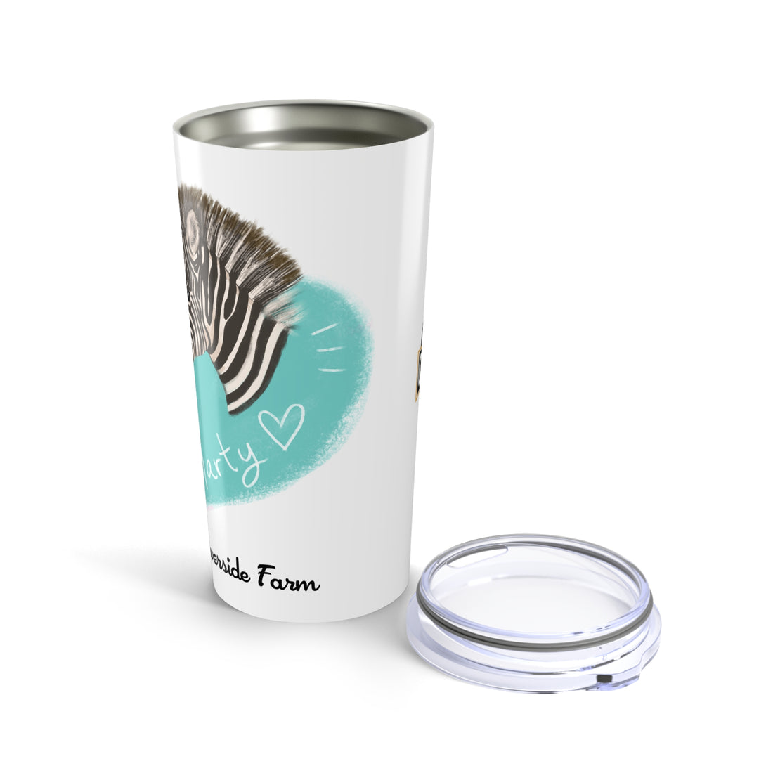 Custom 20oz Tumbler - Riverside Farm Zebra Design
