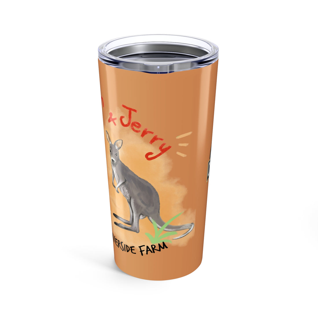 Custom 20oz Tumbler - Riverside Farm Kangaroo Design