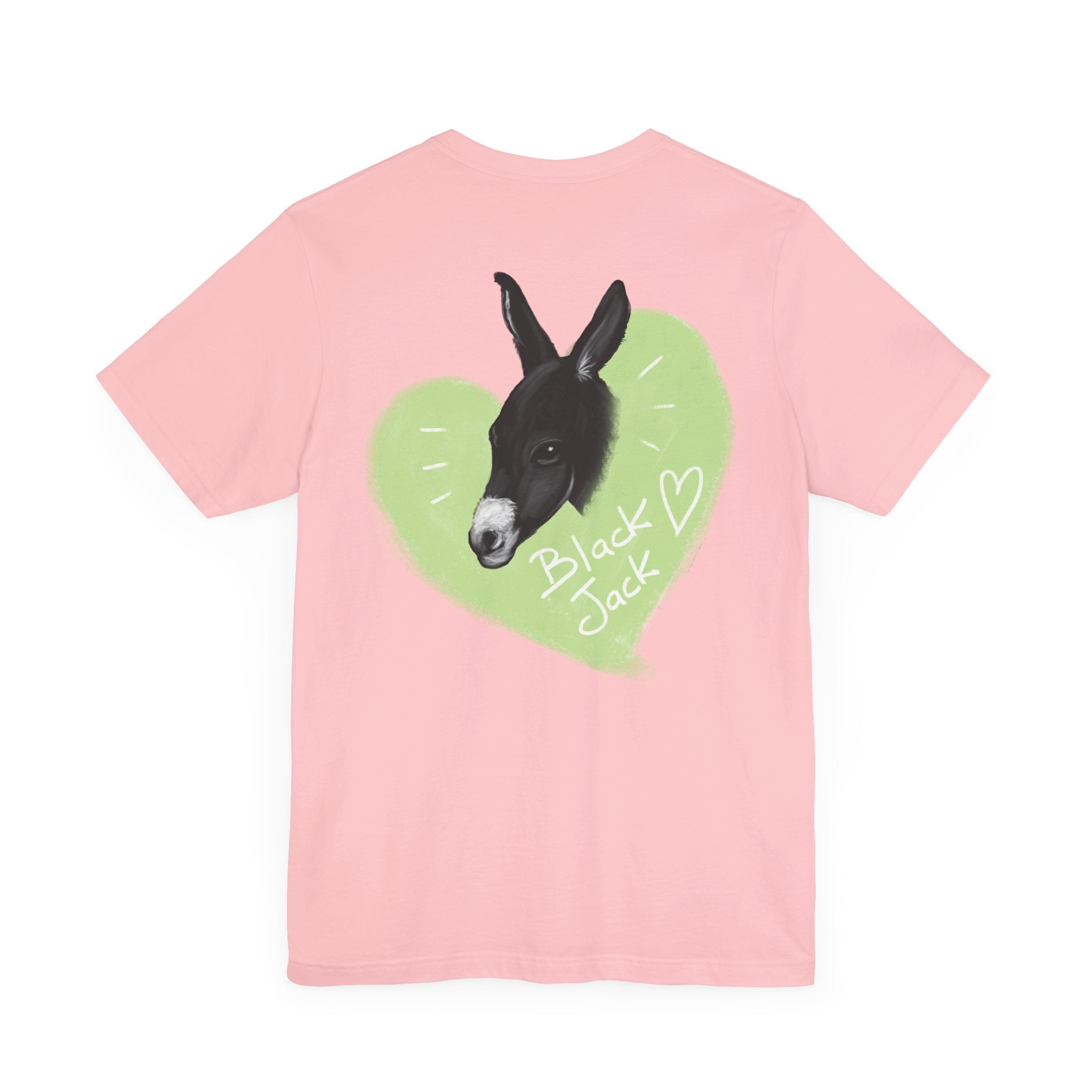 A donkey featuring the words "Black Jack" prominently displayed on its side at Ocoee Riverside Farm T-Shirt