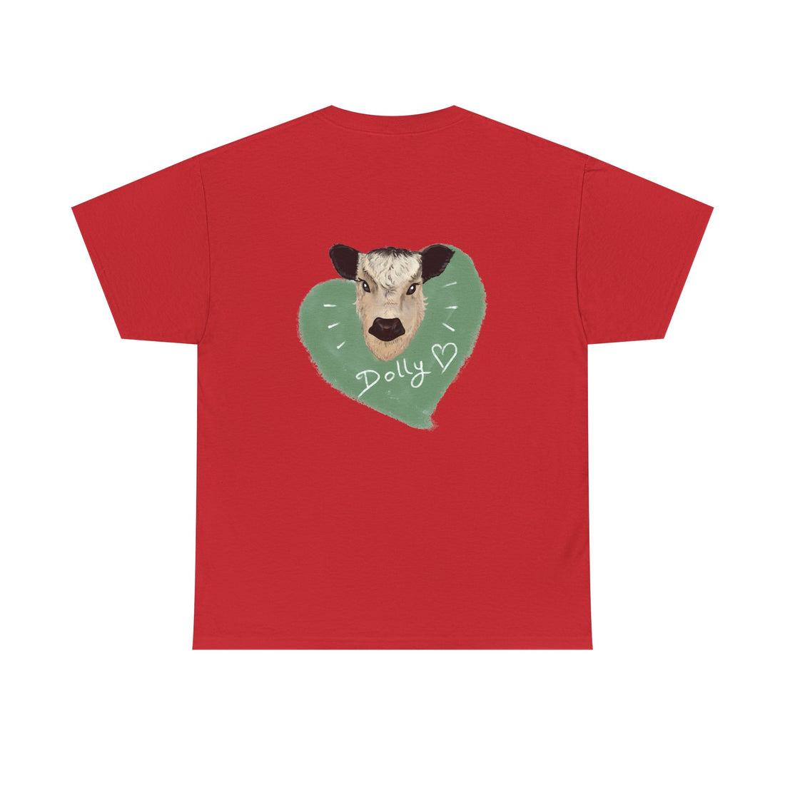 Dolly Cow Unisex Heavy Cotton Tee - Cute Farm Animal Graphic T-Shirt