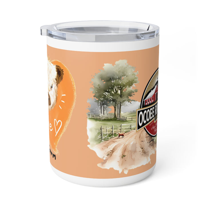 Rustic Insulated Coffee Mug | 10oz Mug with Farmhouse Design for Country Lovers