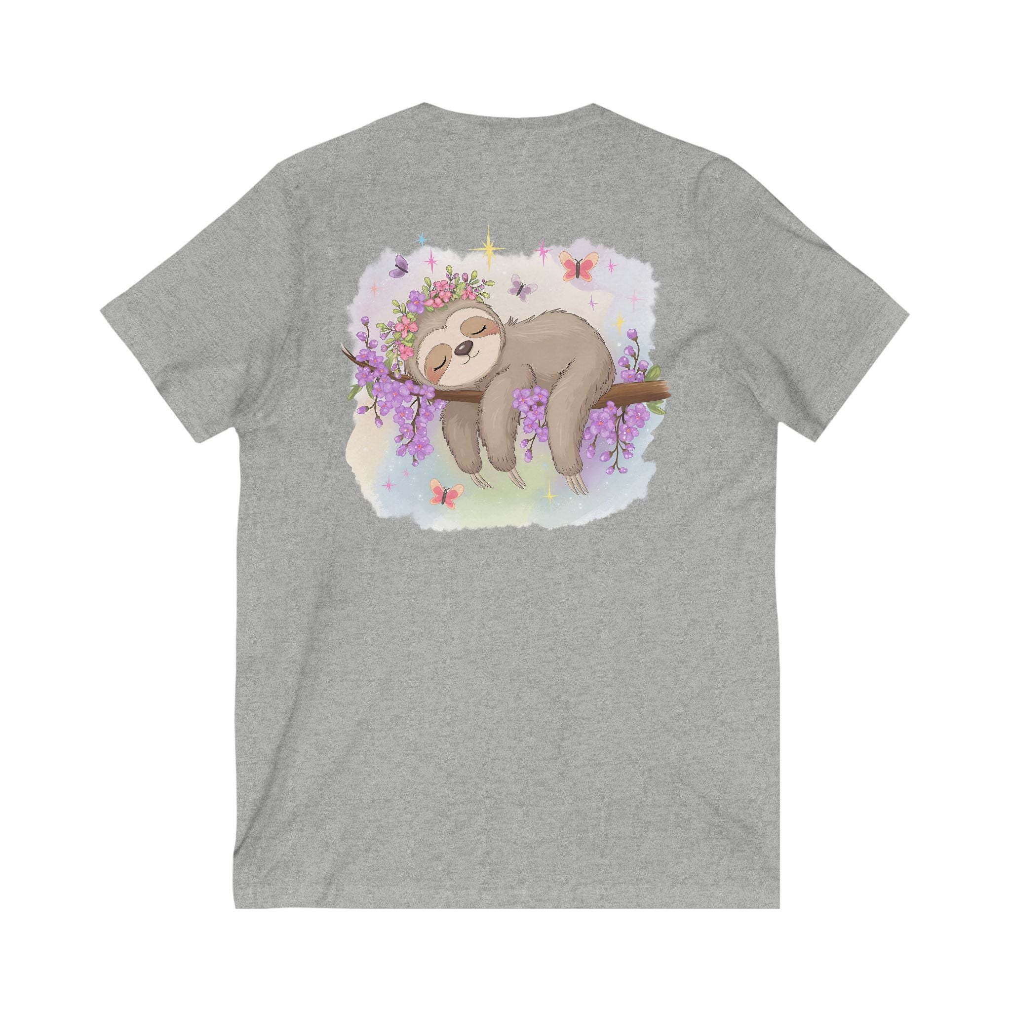 Cute Sloth Relaxation V-Neck T-Shirt