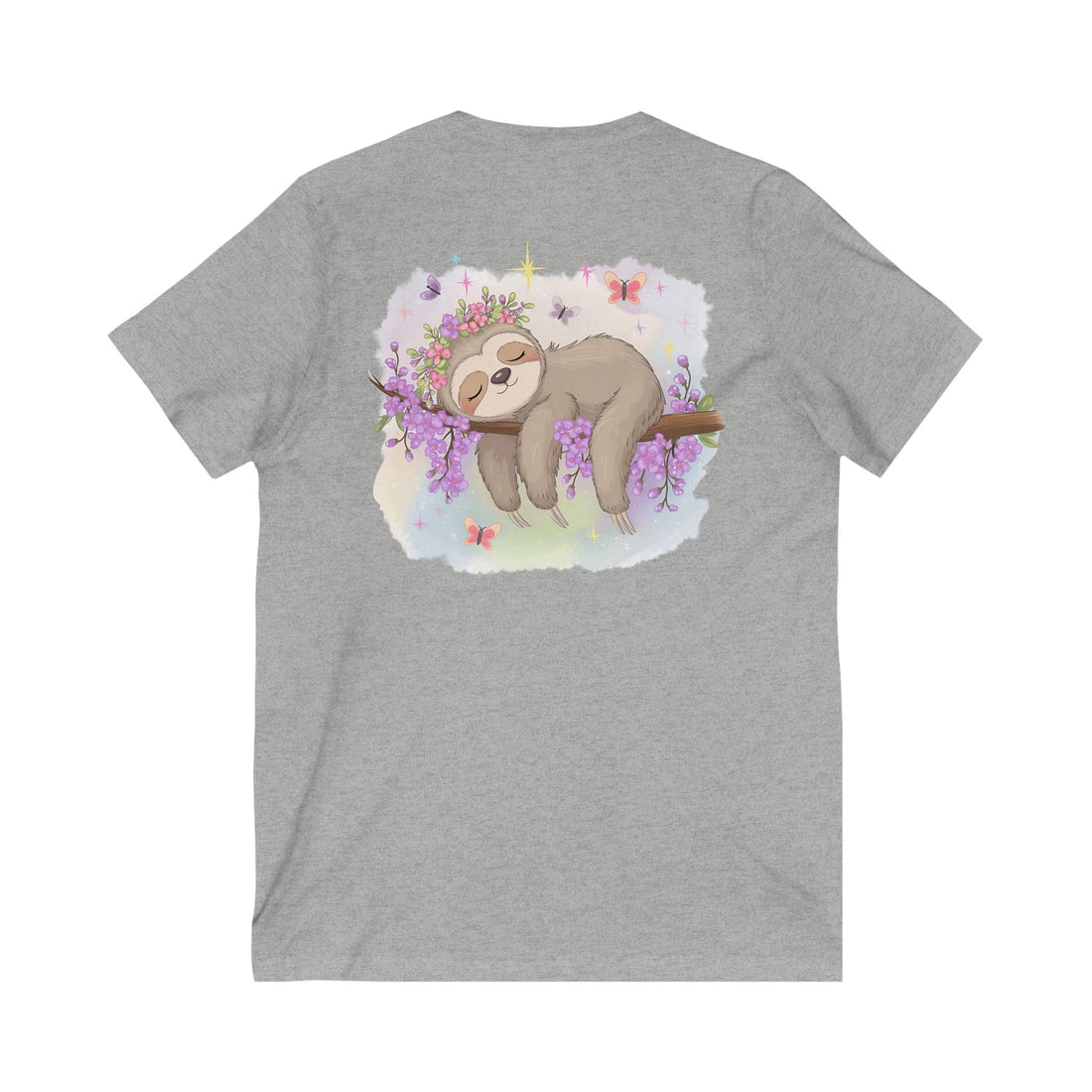 Cute Sloth Relaxation V-Neck T-Shirt
