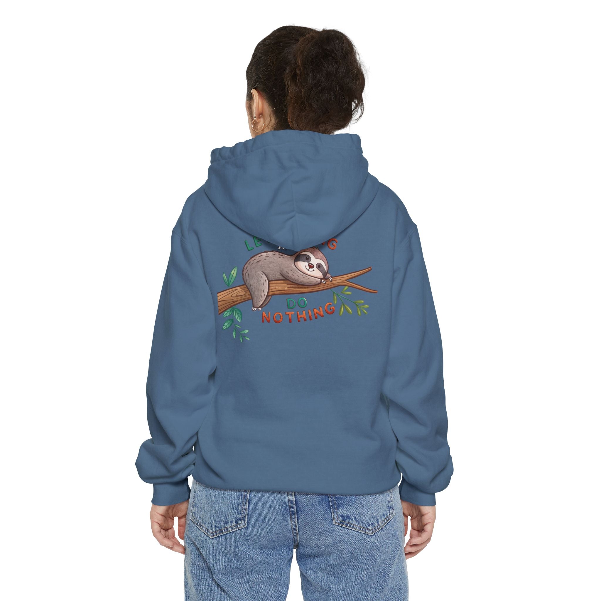 Unisex Hoodie - Let's Hang Sloth Design - Casual Comfort for Nature Lovers