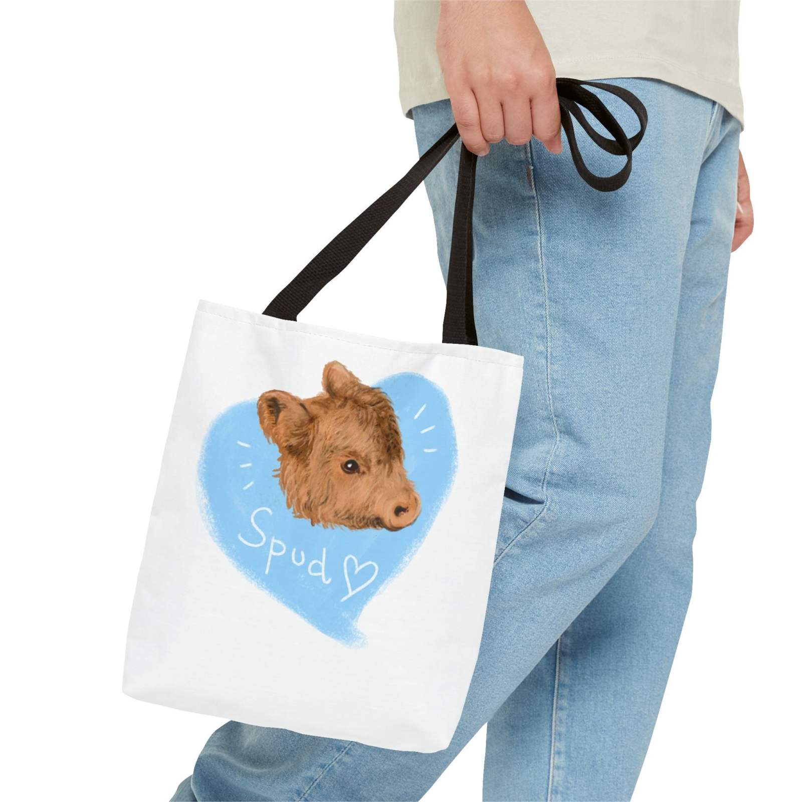 Adorable Spud Cow Tote Bag