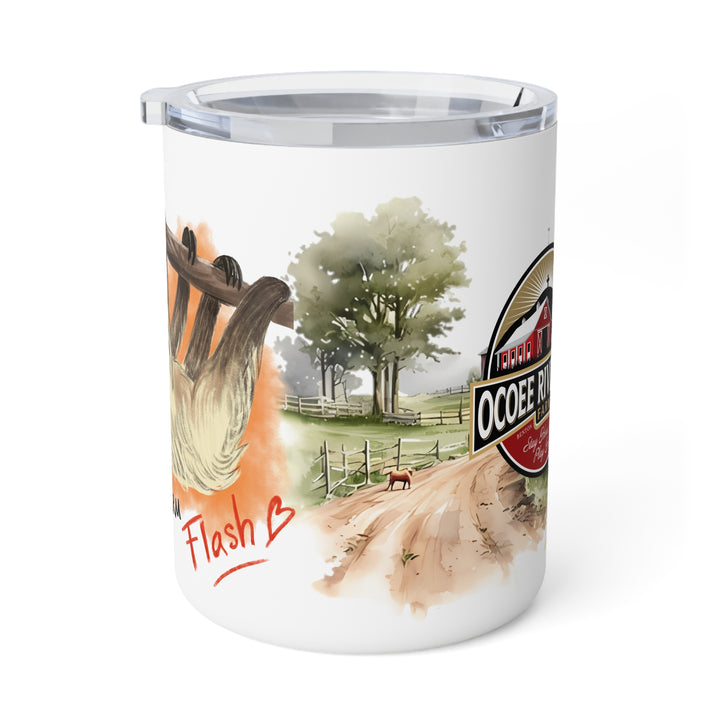 Rustic Farmhouse Insulated Coffee Mug - 10oz with Whimsical Artwork
