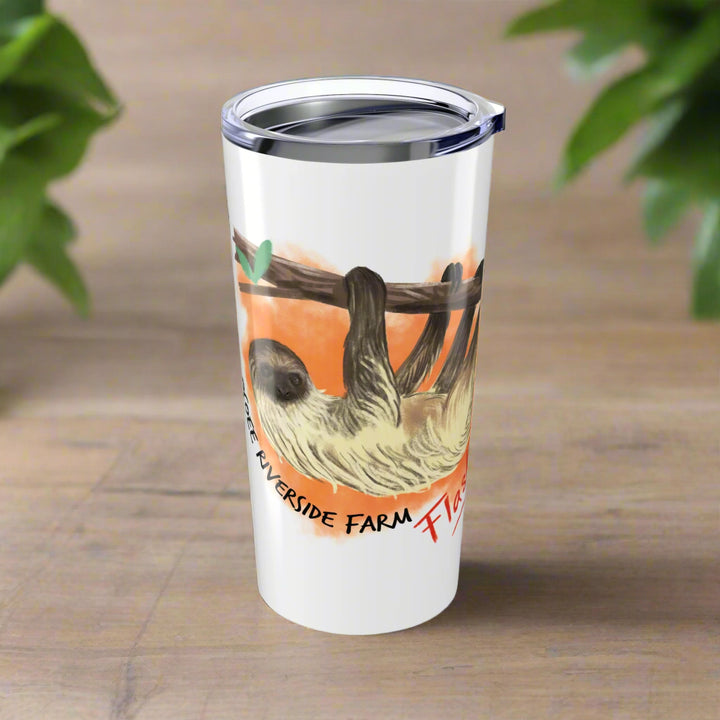 Custom 20oz Tumbler - Riverside Farm Sloth Design