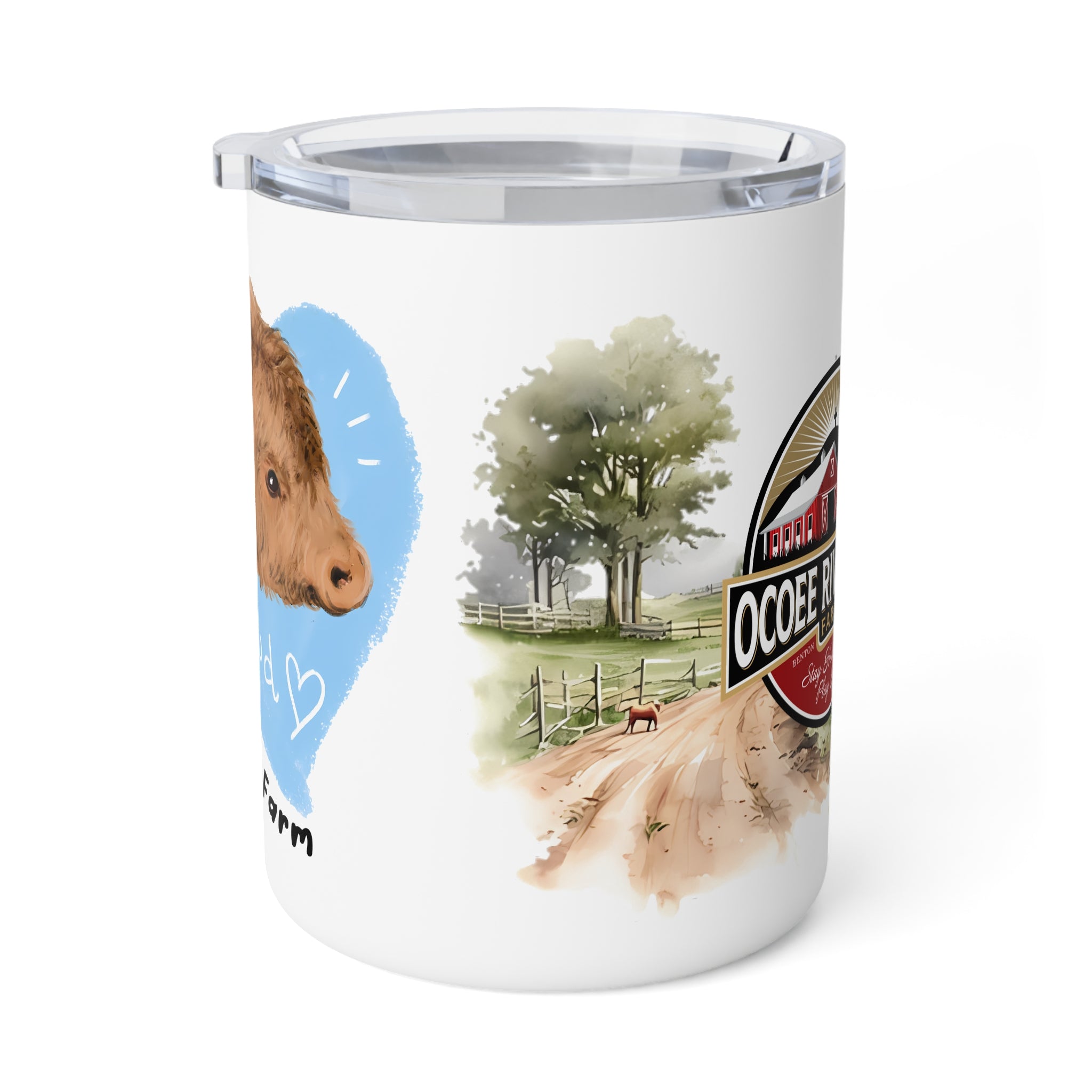 Rustic Insulated Coffee Mug | 10oz Mug with Farmhouse Design for Country Lovers