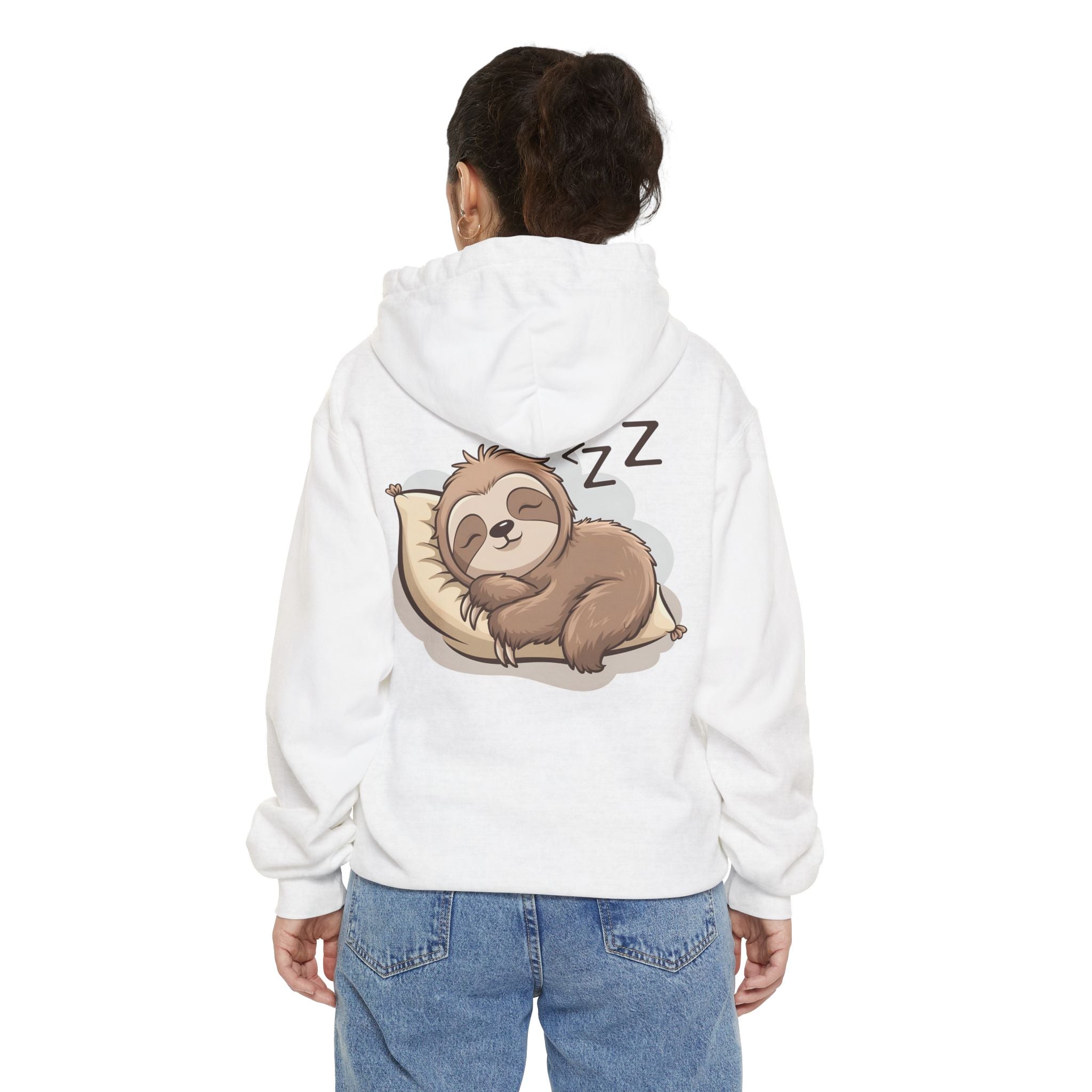 Cozy Sloth Hoodie - Unisex Garment-Dyed Comfort