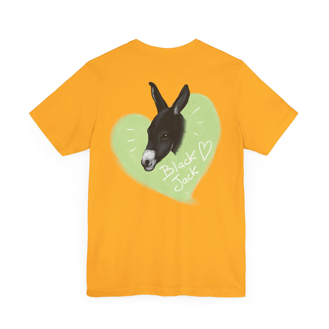 A donkey featuring the words "Black Jack" prominently displayed on its side at Ocoee Riverside Farm T-Shirt