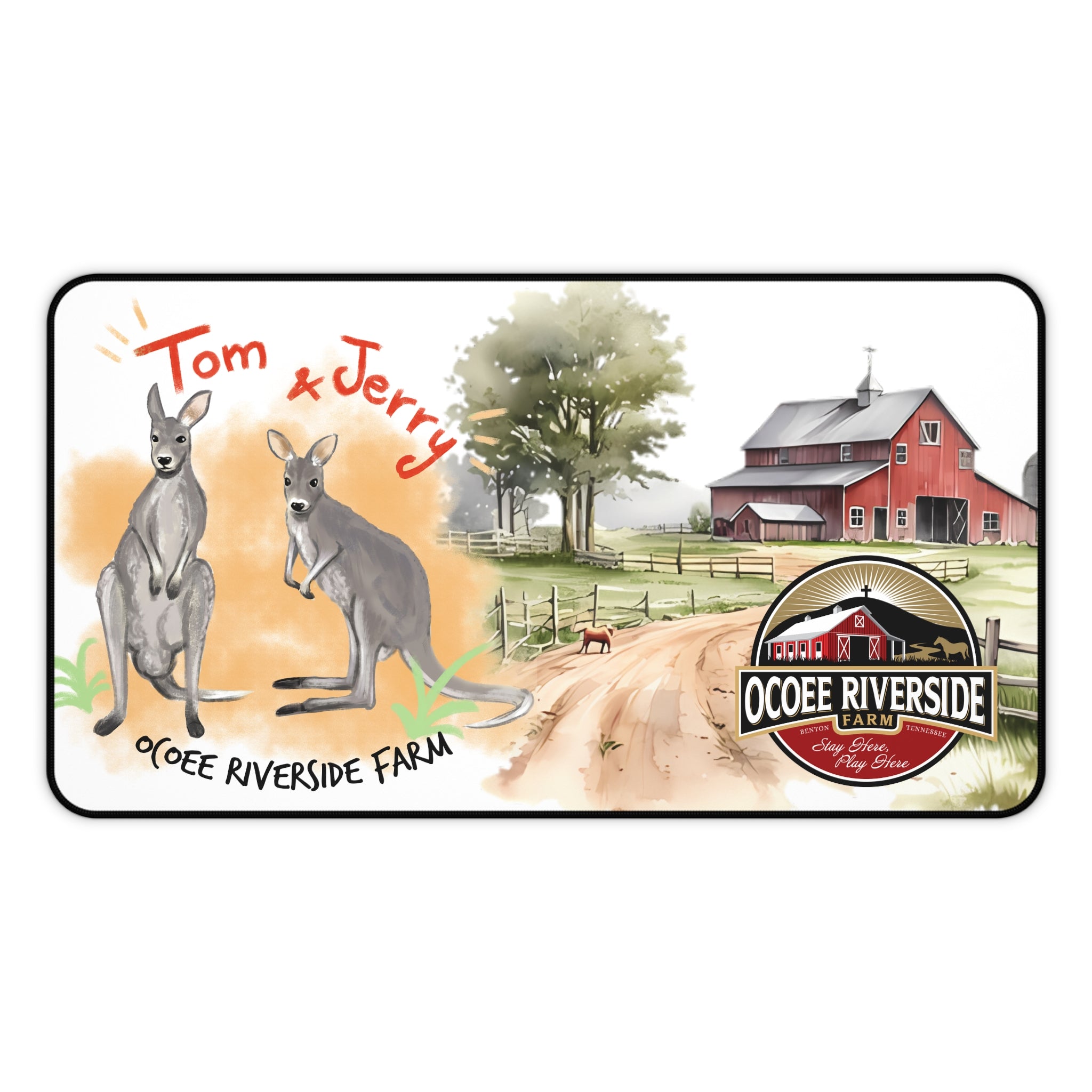 Animal Farm Custom Ocoee Riverside Farm Desk Mat Design