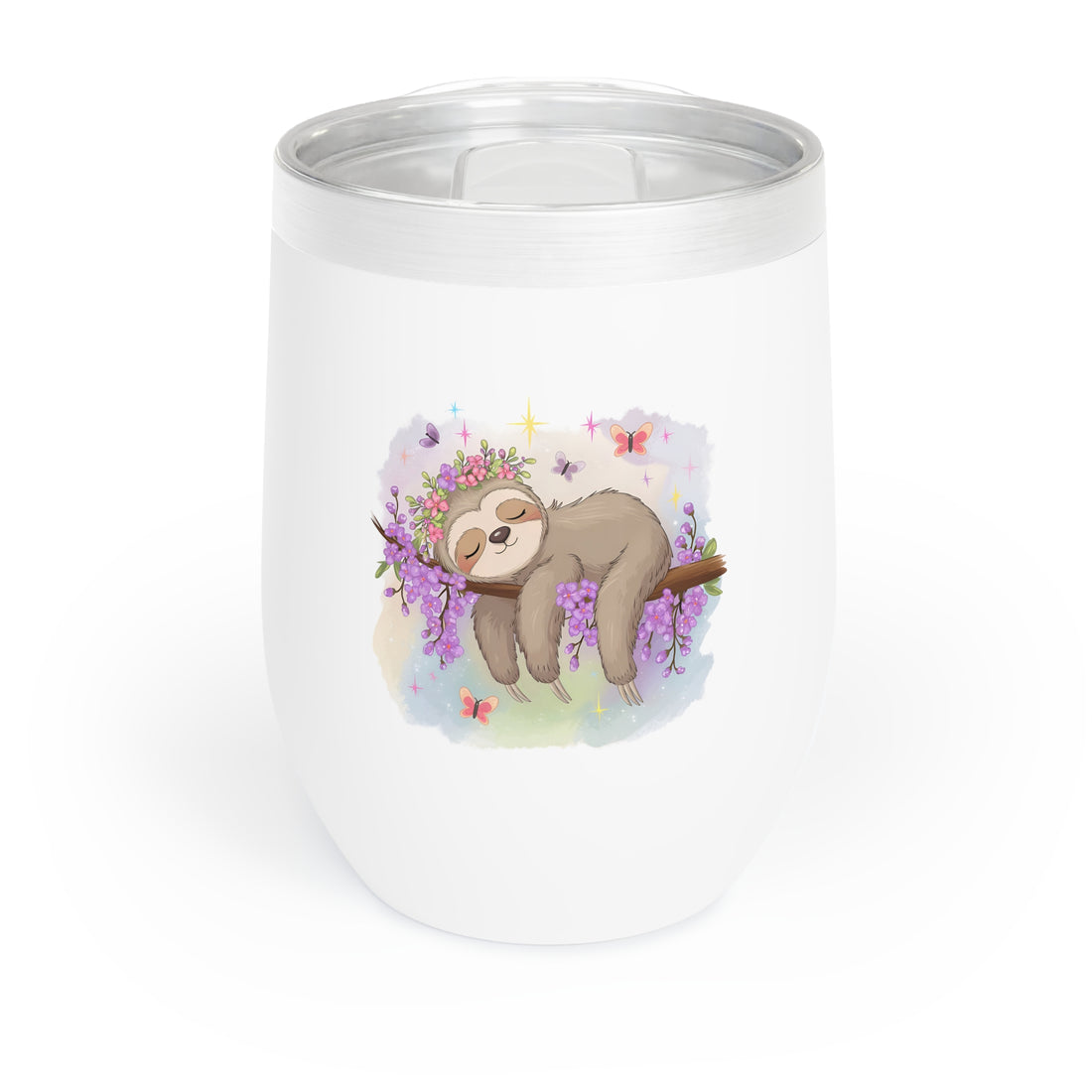 Cute Sloth Wine Tumbler - Perfect for Relaxing Evenings