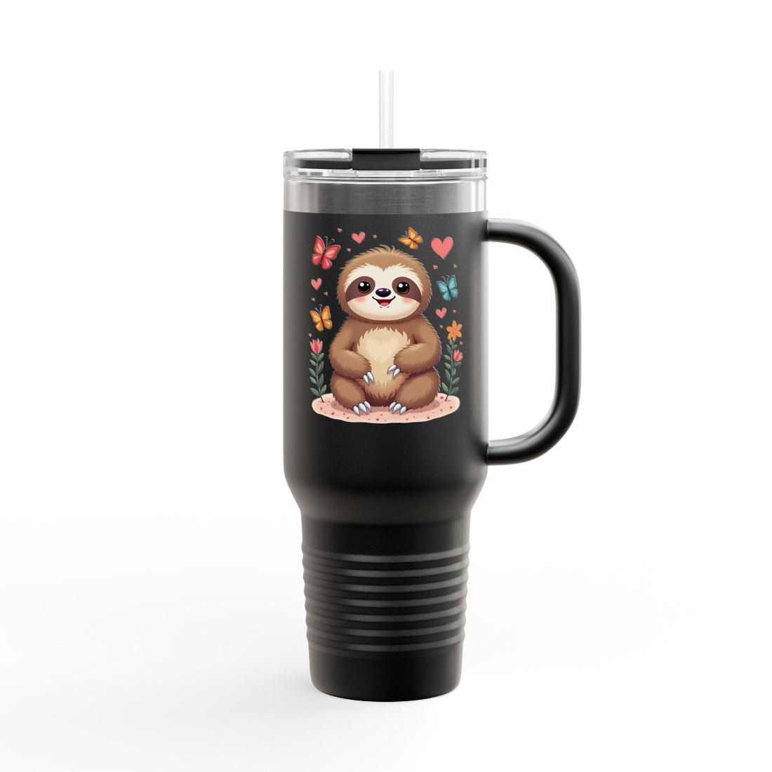 Cute Sloth Insulated Travel Mug - 40oz with Straw | Perfect Gift for Nature Lovers & Adventurers