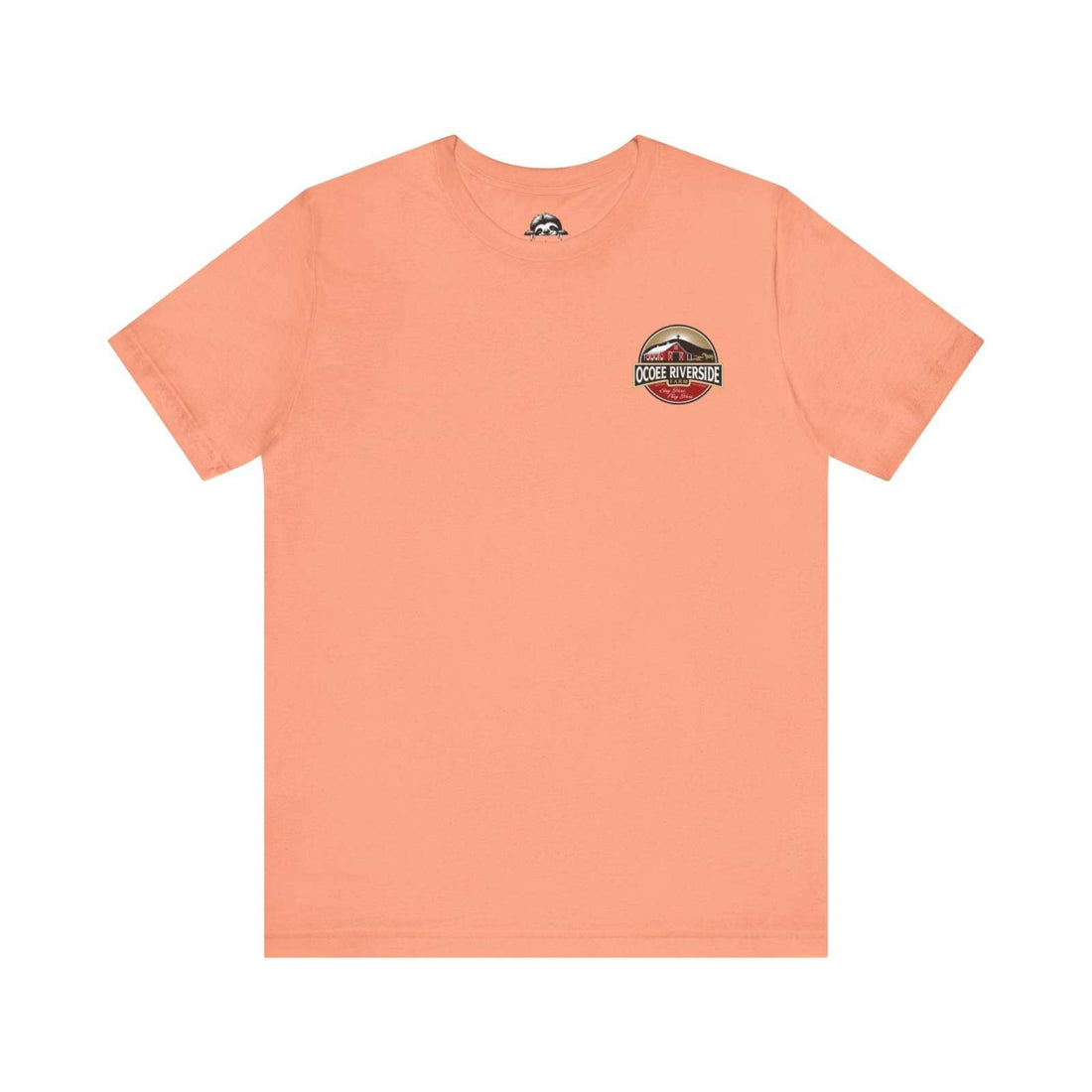Orange Farm Life T-Shirt with Ocoee Riverside logo, made from breathable cotton for comfort.