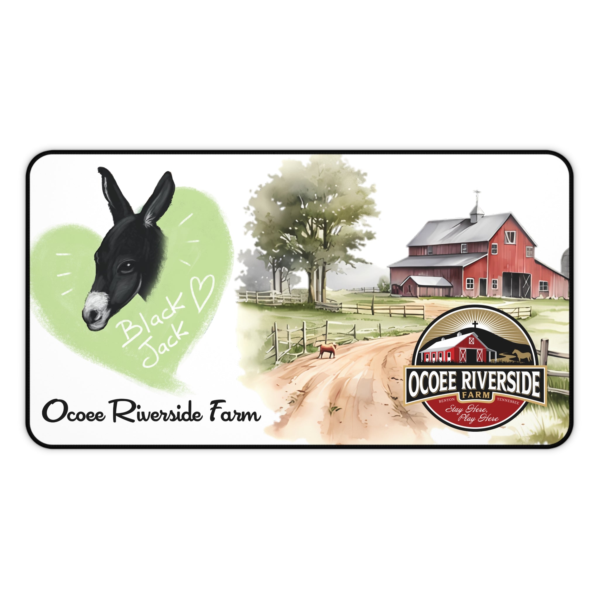 Animal Farm Custom Ocoee Riverside Farm Desk Mat Design