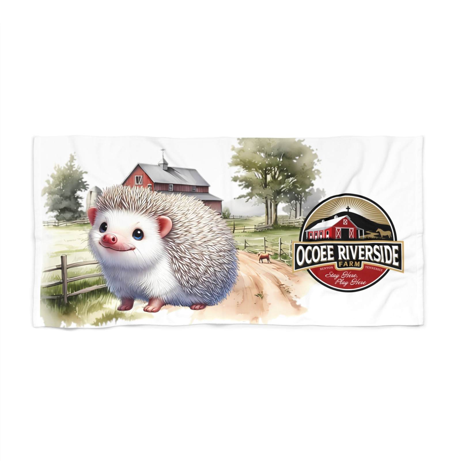 Ocoee Riverside Farm Hedgehog Beach Towel