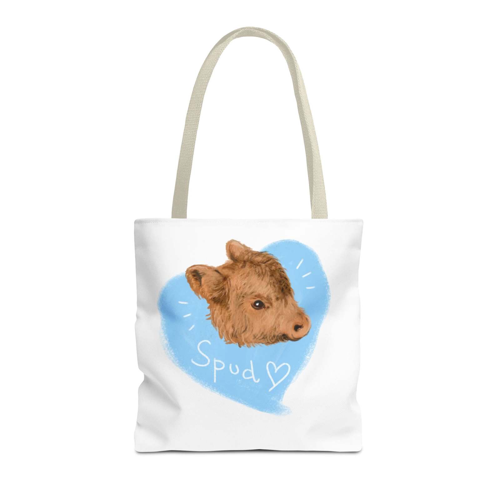 Adorable Spud Cow Tote Bag