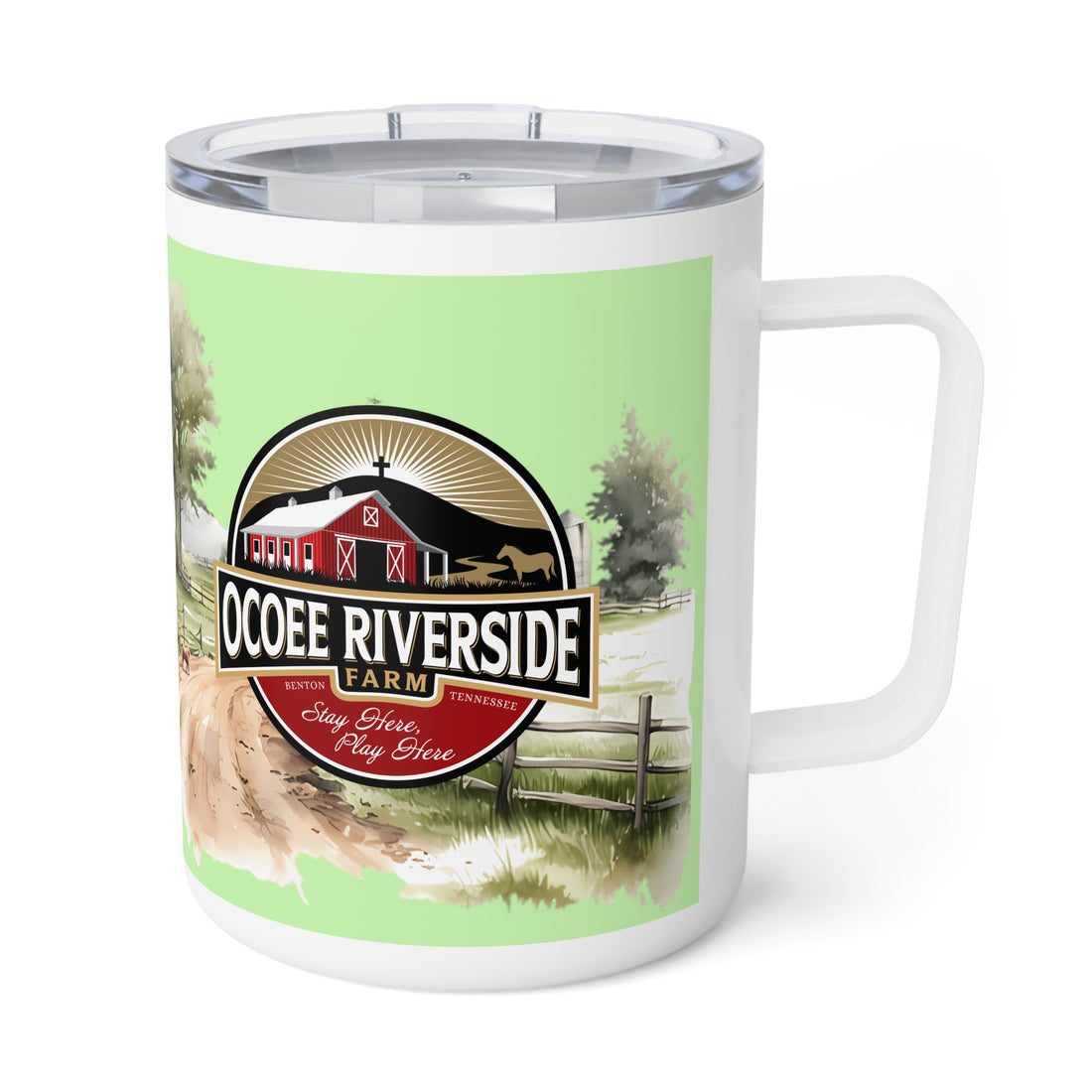 Rustic Insulated Coffee Mug | 10oz Mug with Farmhouse Design for Country Lovers