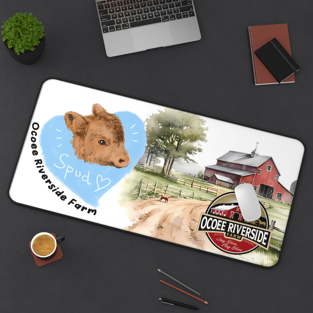 Animal Farm Custom Ocoee Riverside Farm Desk Mat Design