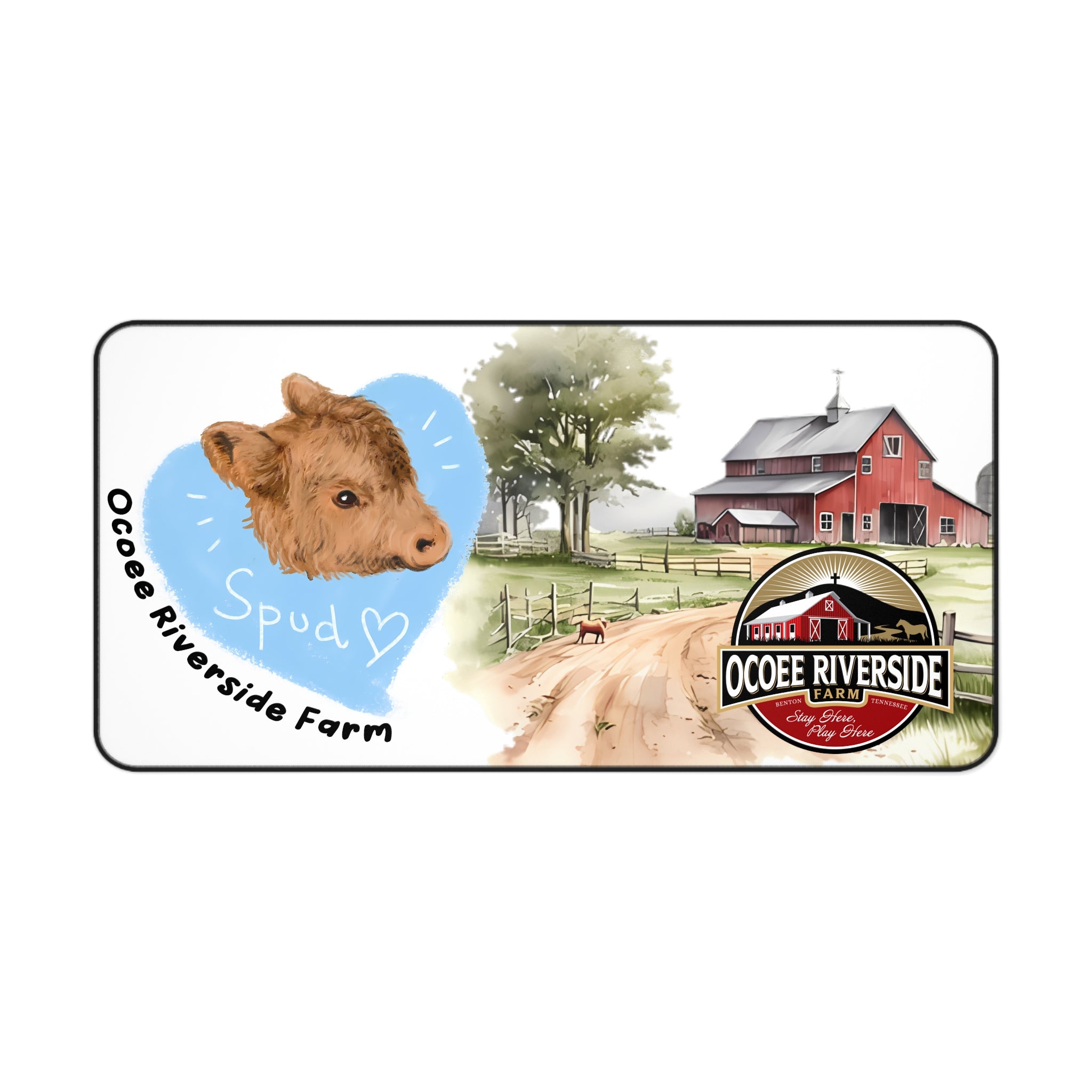 Animal Farm Custom Ocoee Riverside Farm Desk Mat Design