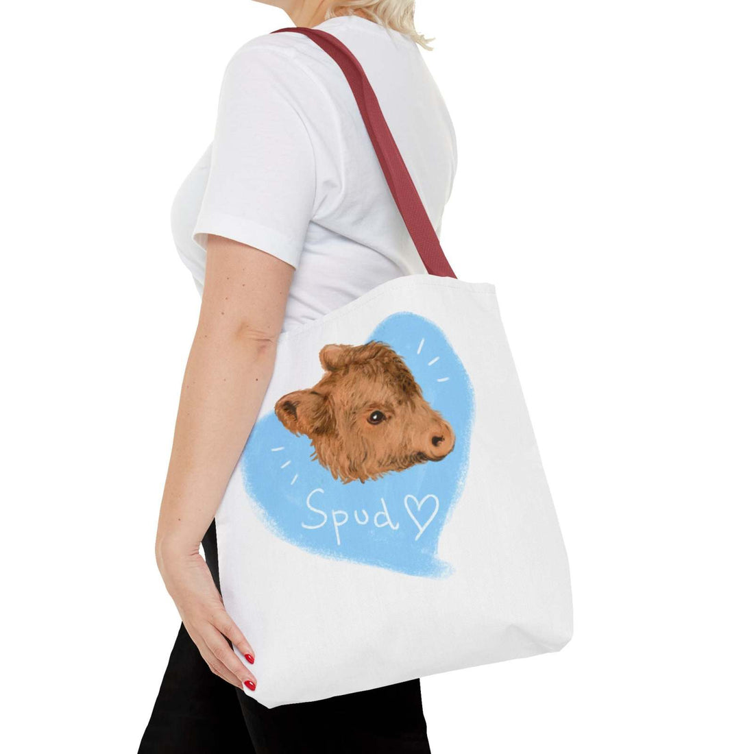 Adorable Spud Cow Tote Bag
