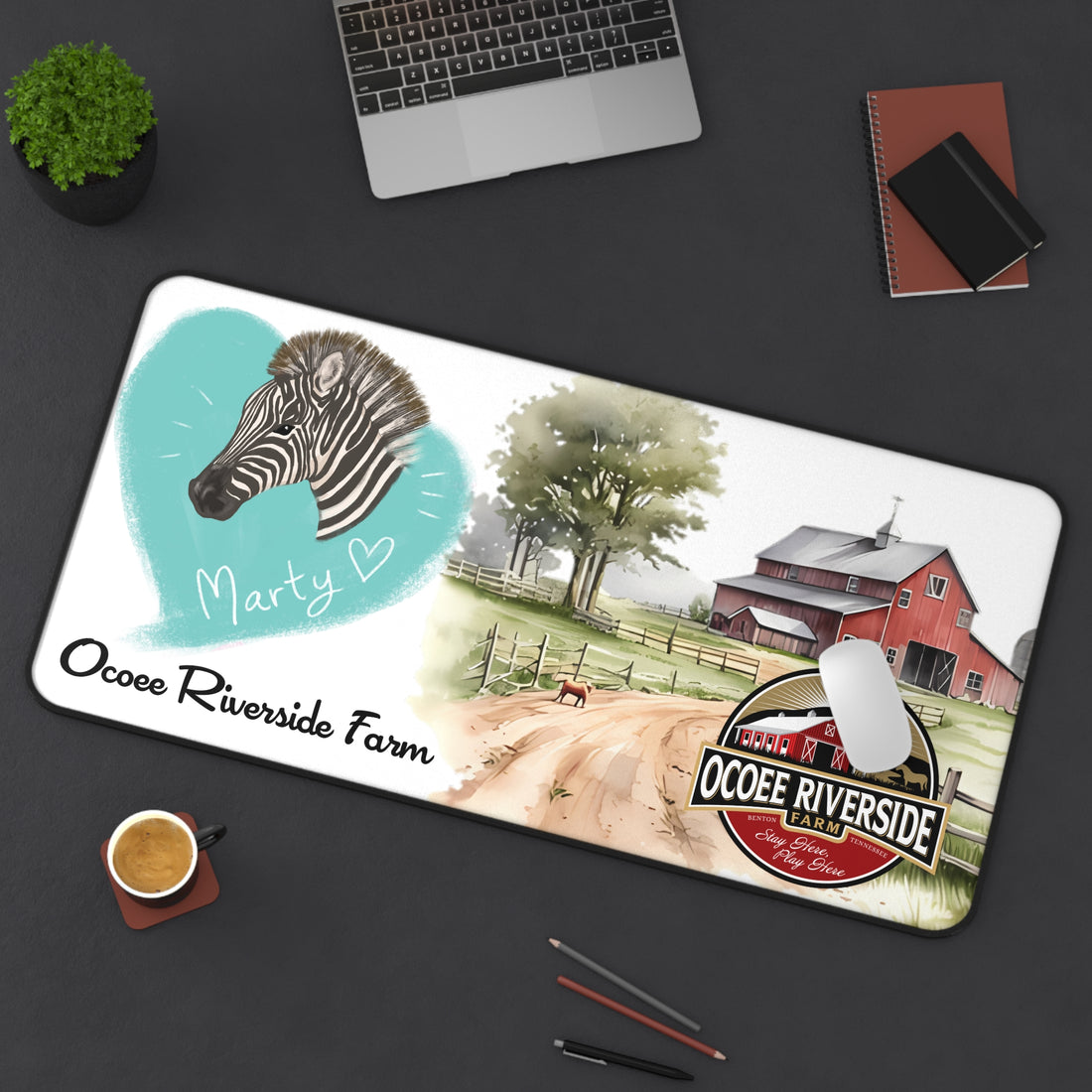 Animal Farm Custom Ocoee Riverside Farm Desk Mat Design
