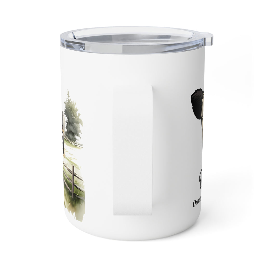 Rustic Farmhouse Insulated Coffee Mug - 10oz with Whimsical Artwork