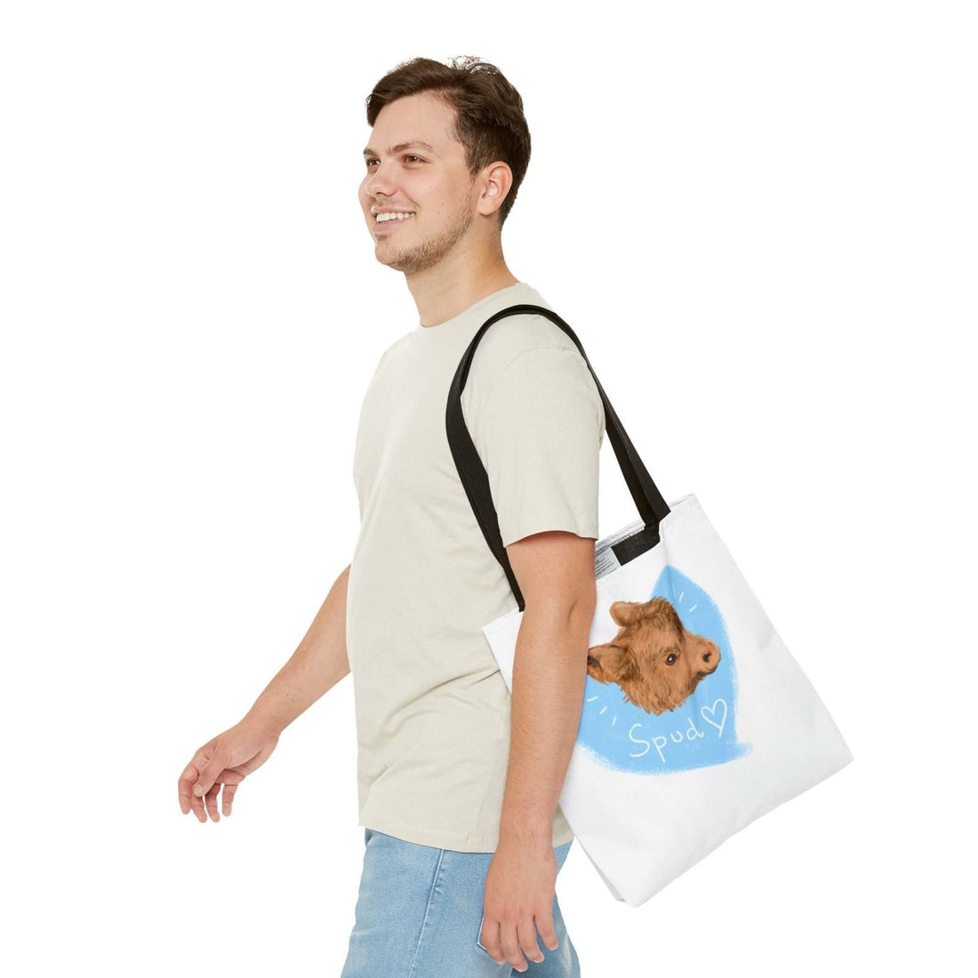 Adorable Spud Cow Tote Bag