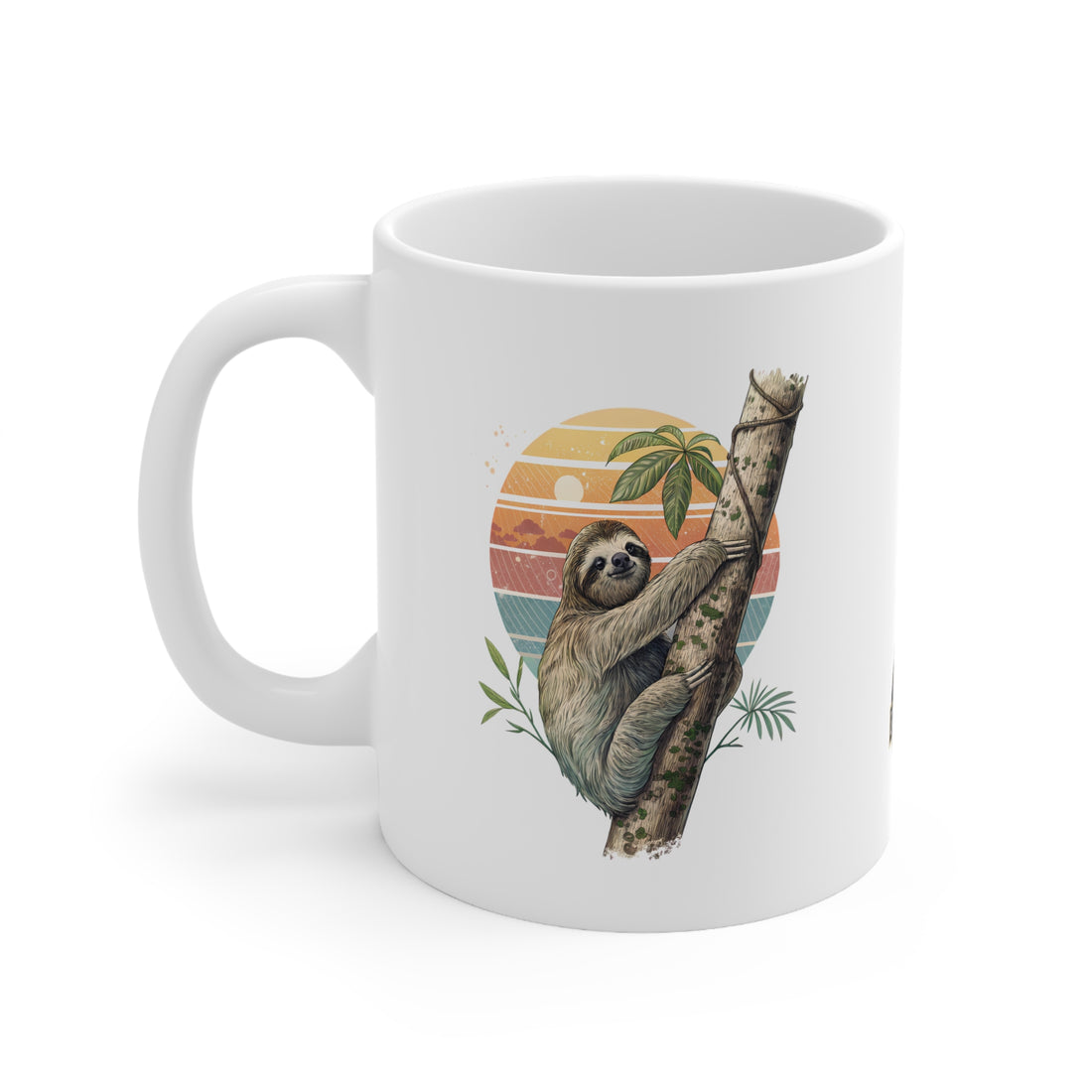Charming Sloth Ceramic Coffee Mug – 11oz & 15oz – Perfect for Nature Lovers!