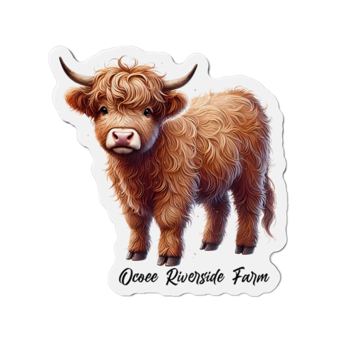 Highland Cow Die-Cut Magnet