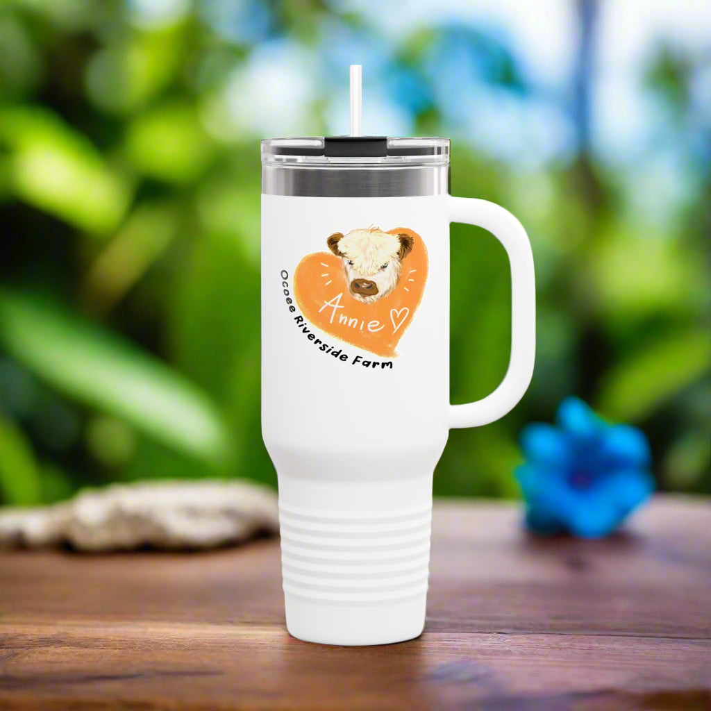 Cute Cow Insulated Travel Mug - 40oz - Perfect for Adventure Lovers!