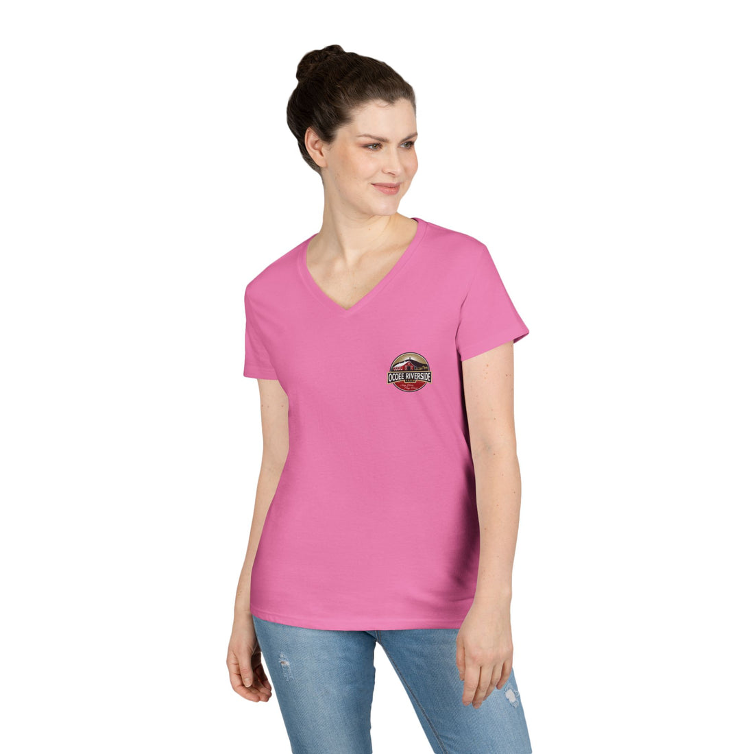 Women’s Spud Heart V-Neck T-Shirt - Ocoee Riverside Farm, Tennessee
