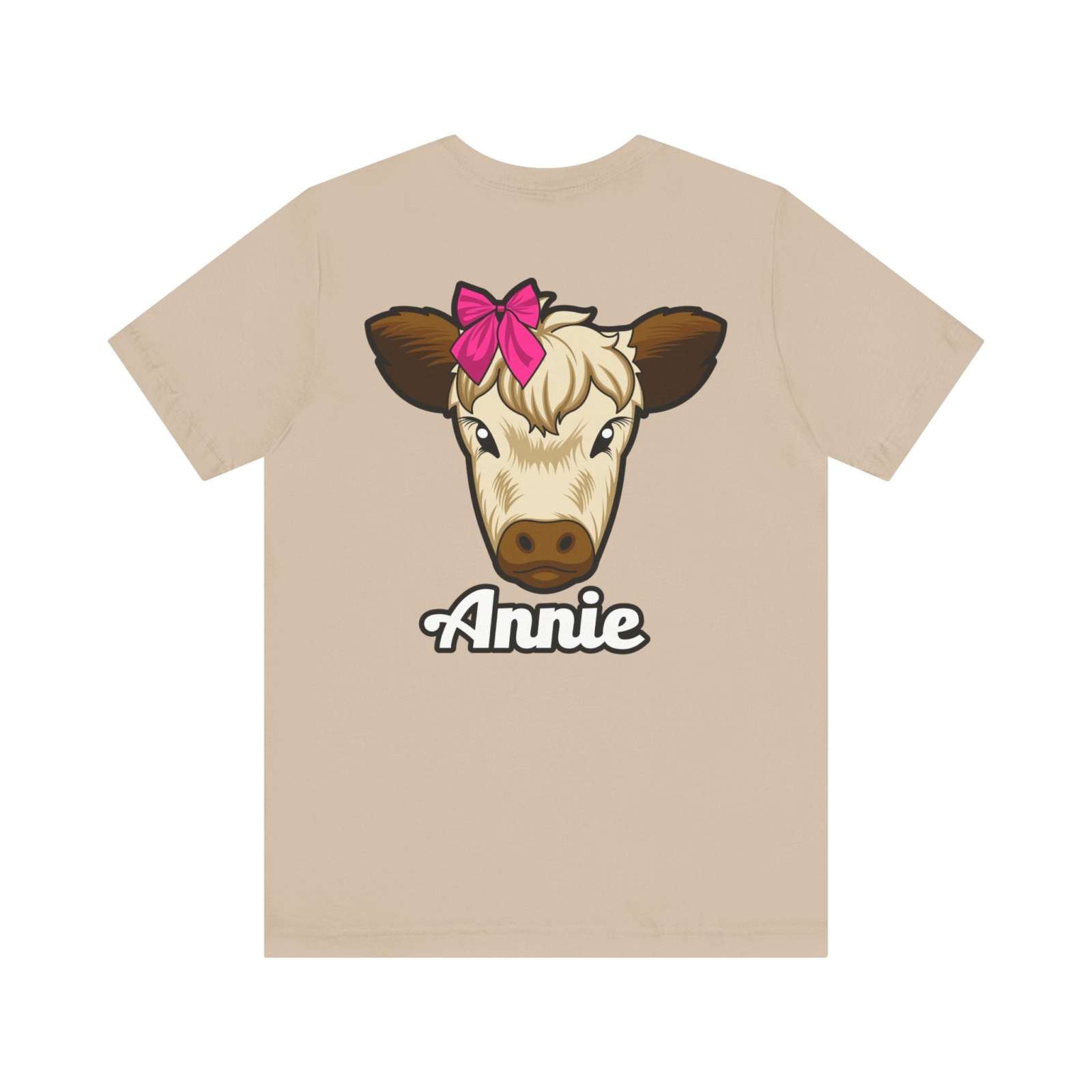 Farm Life T-Shirt featuring Annie the Cow with red bow at Ocoee Riverside.