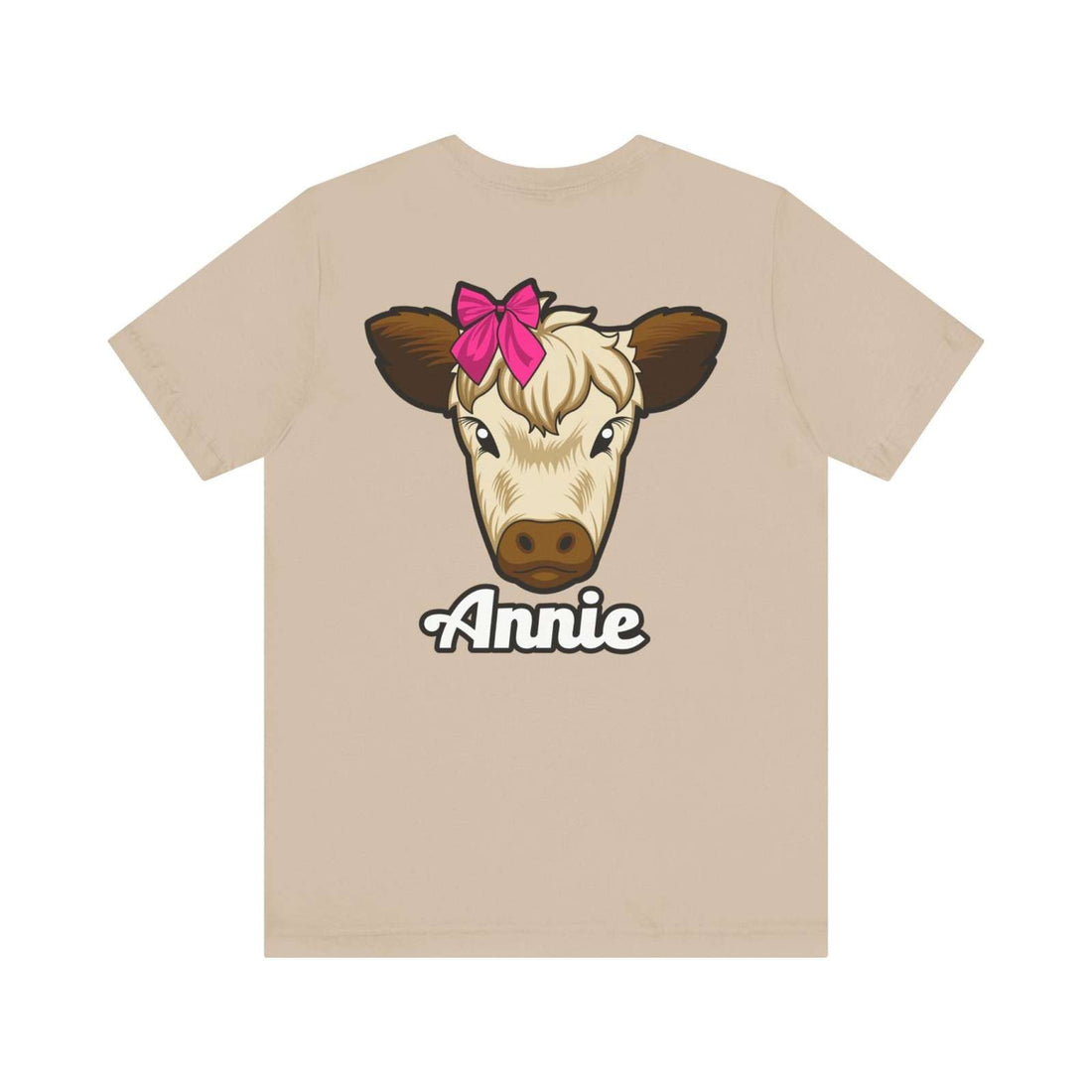 Farm Life T-Shirt featuring Annie the Cow with red bow at Ocoee Riverside.