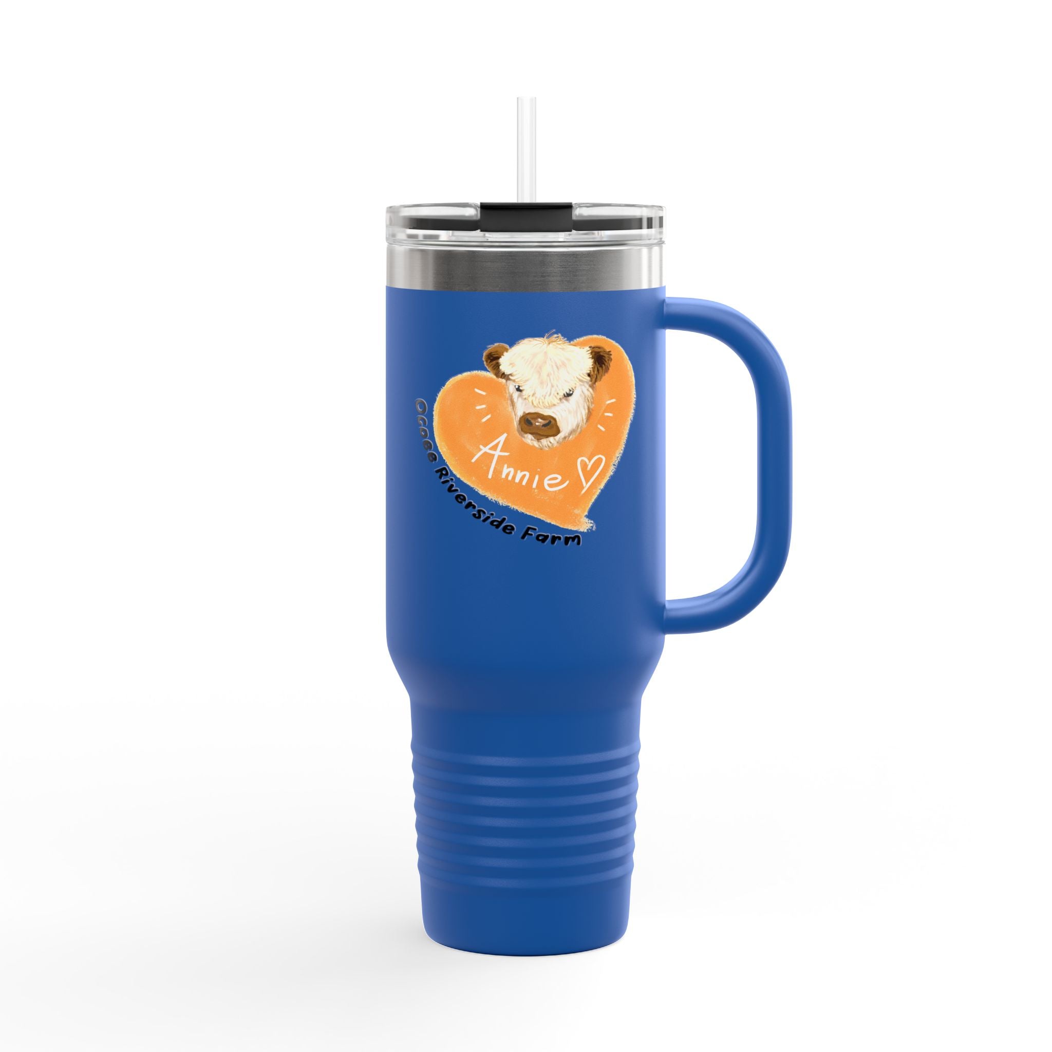 Cute Cow Insulated Travel Mug - 40oz - Perfect for Adventure Lovers!